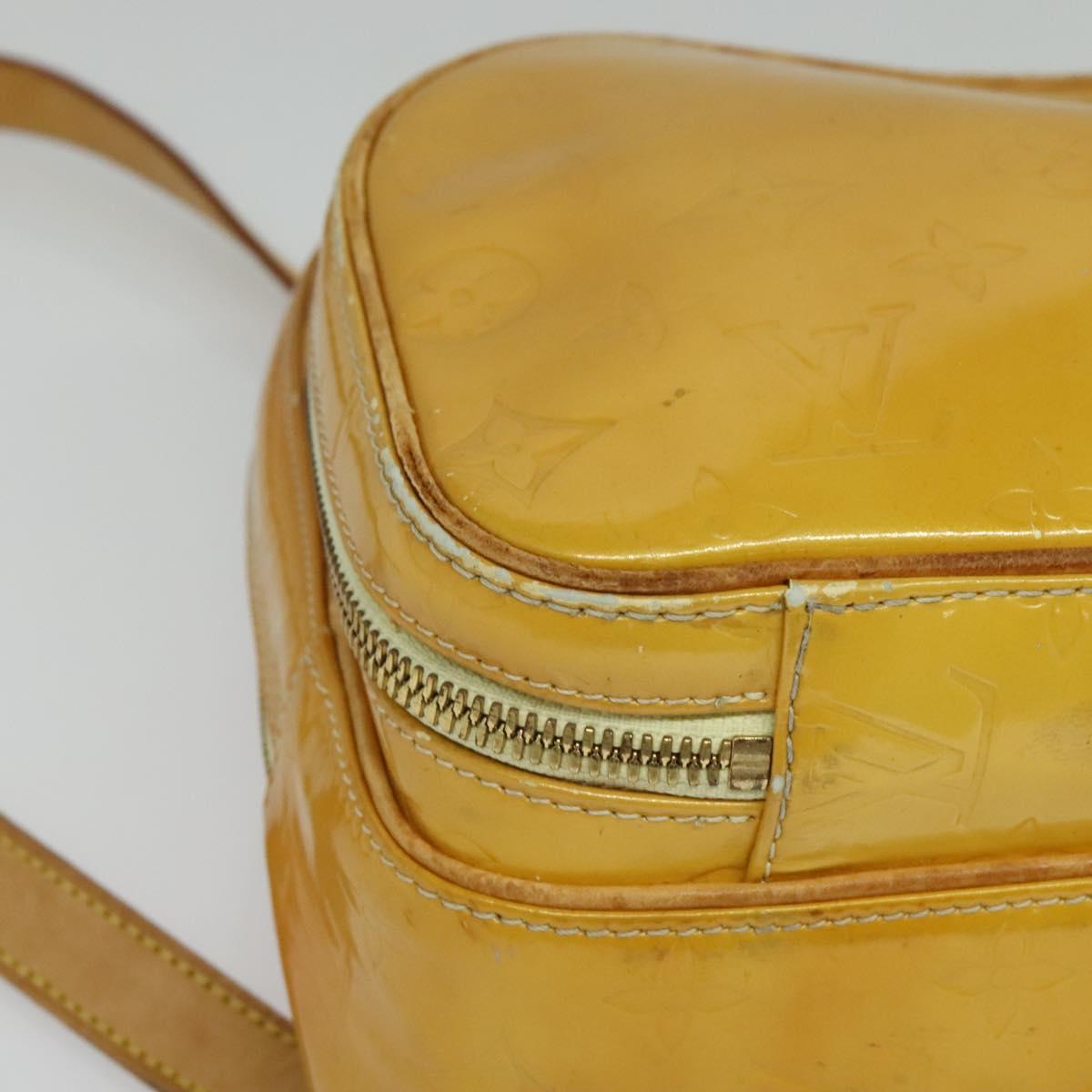 LOUIS VUITTON Monogram Vernis Marley Backpack Yellow M91040 LV Auth 137367