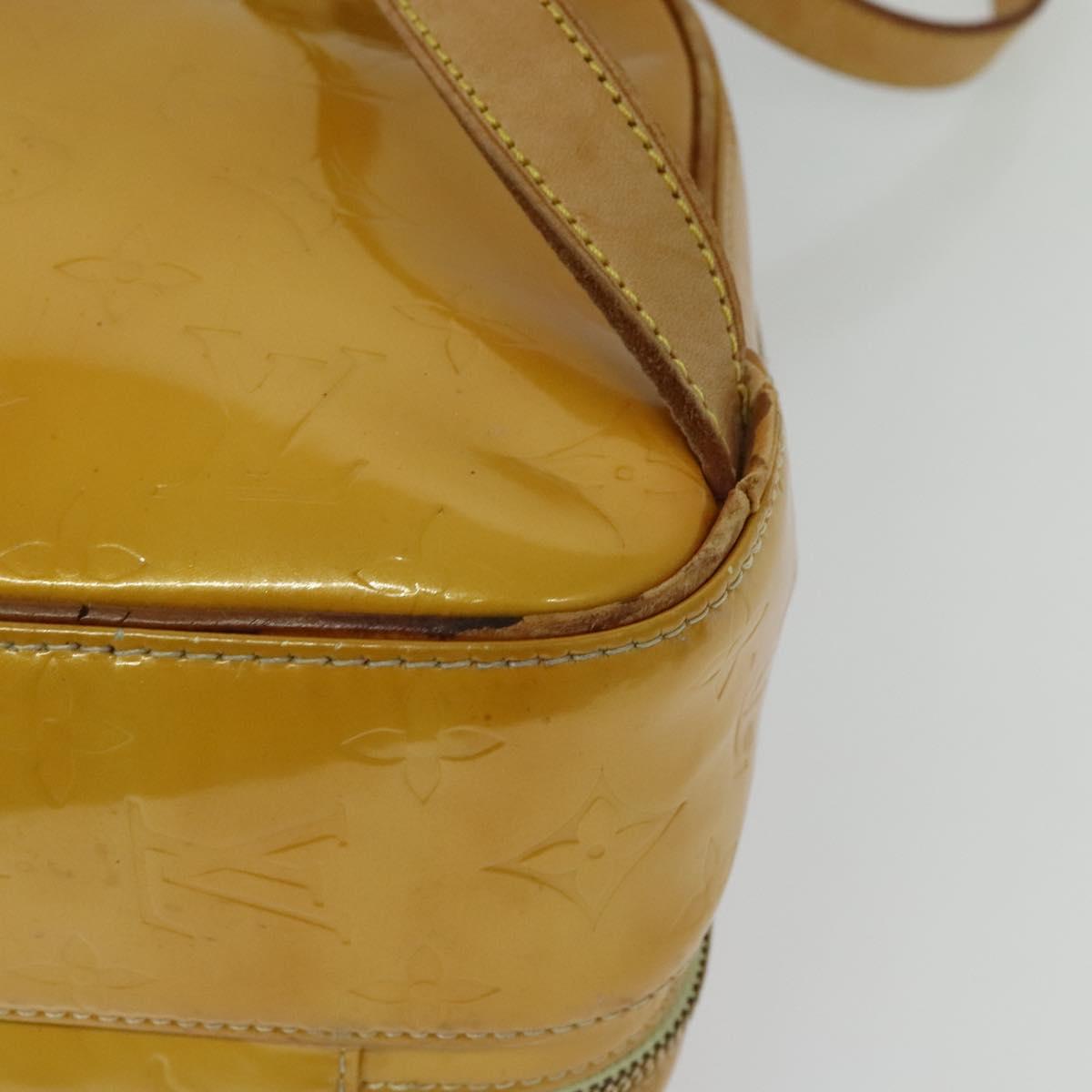 LOUIS VUITTON Monogram Vernis Marley Backpack Yellow M91040 LV Auth 137367