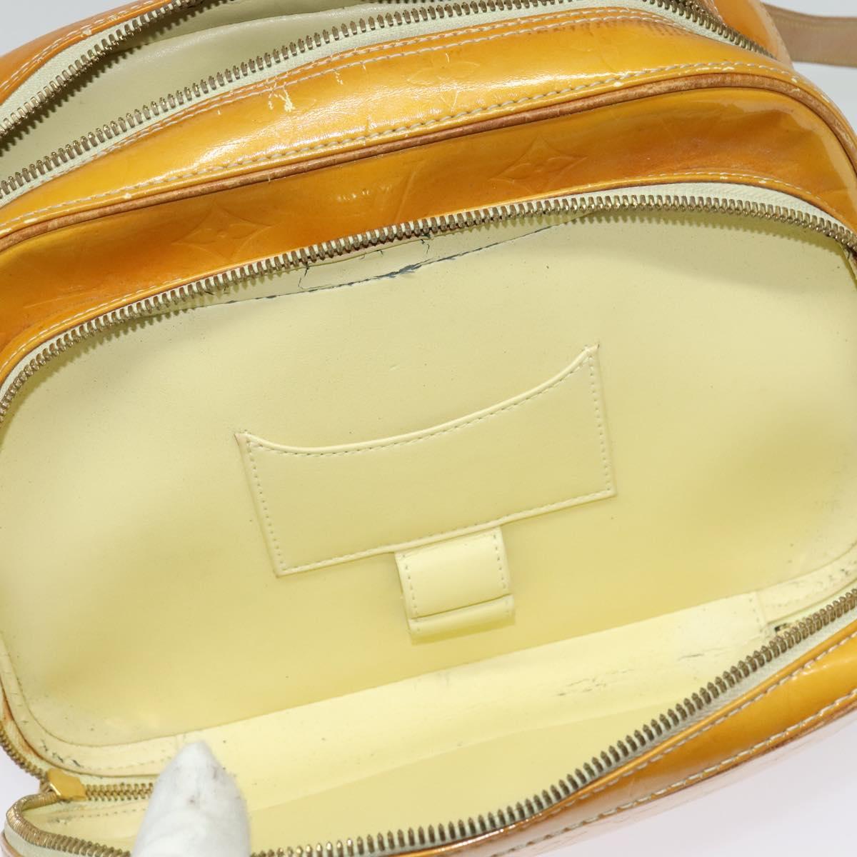 LOUIS VUITTON Monogram Vernis Marley Backpack Yellow M91040 LV Auth 137367