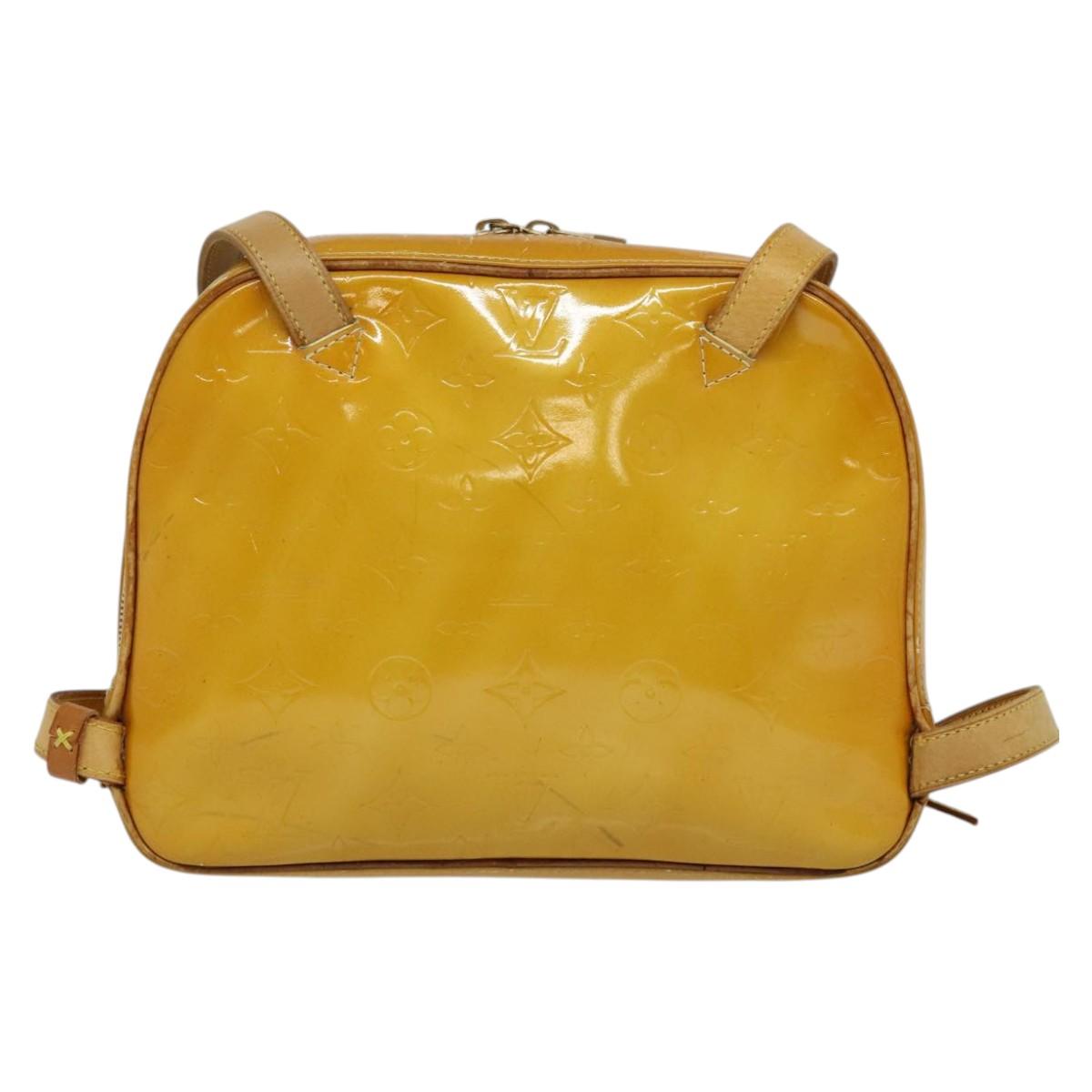 LOUIS VUITTON Monogram Vernis Marley Backpack Yellow M91040 LV Auth 137367