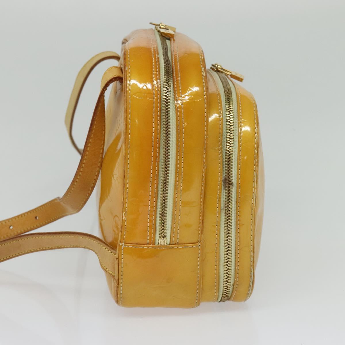 LOUIS VUITTON Monogram Vernis Marley Backpack Yellow M91040 LV Auth 137367