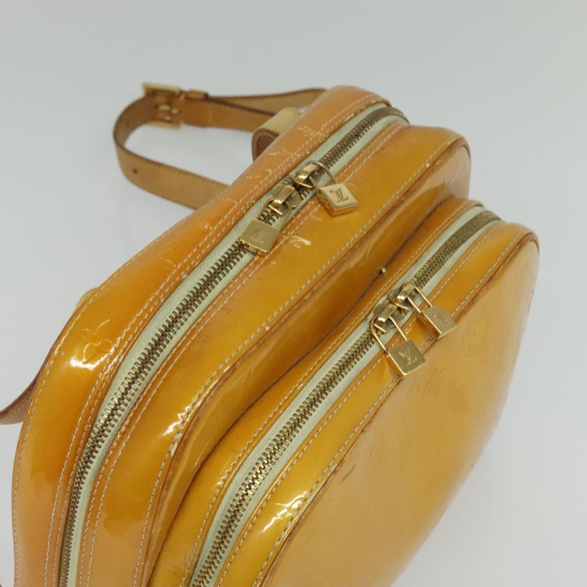 LOUIS VUITTON Monogram Vernis Marley Backpack Yellow M91040 LV Auth 137367