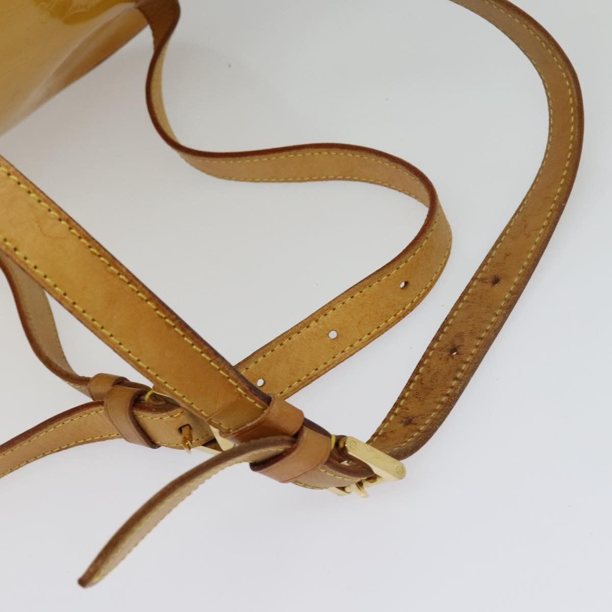 LOUIS VUITTON Monogram Vernis Marley Backpack Yellow M91040 LV Auth 137367