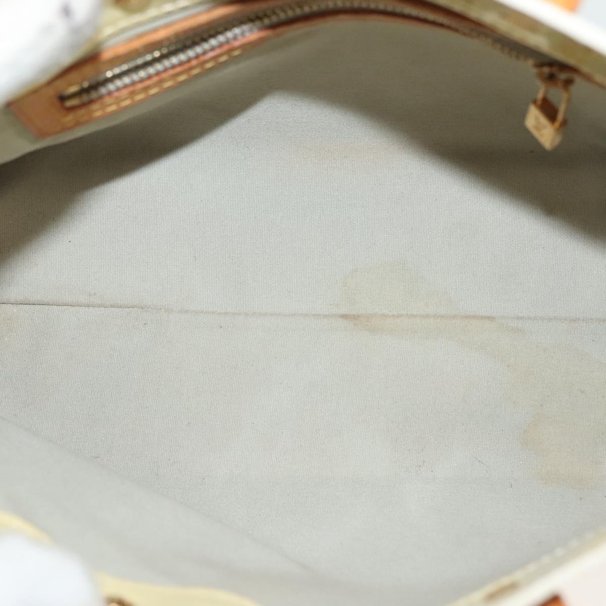 LOUIS VUITTON Monogram Vernis Reade PM Hand Bag Perle M91336 LV Auth 137371