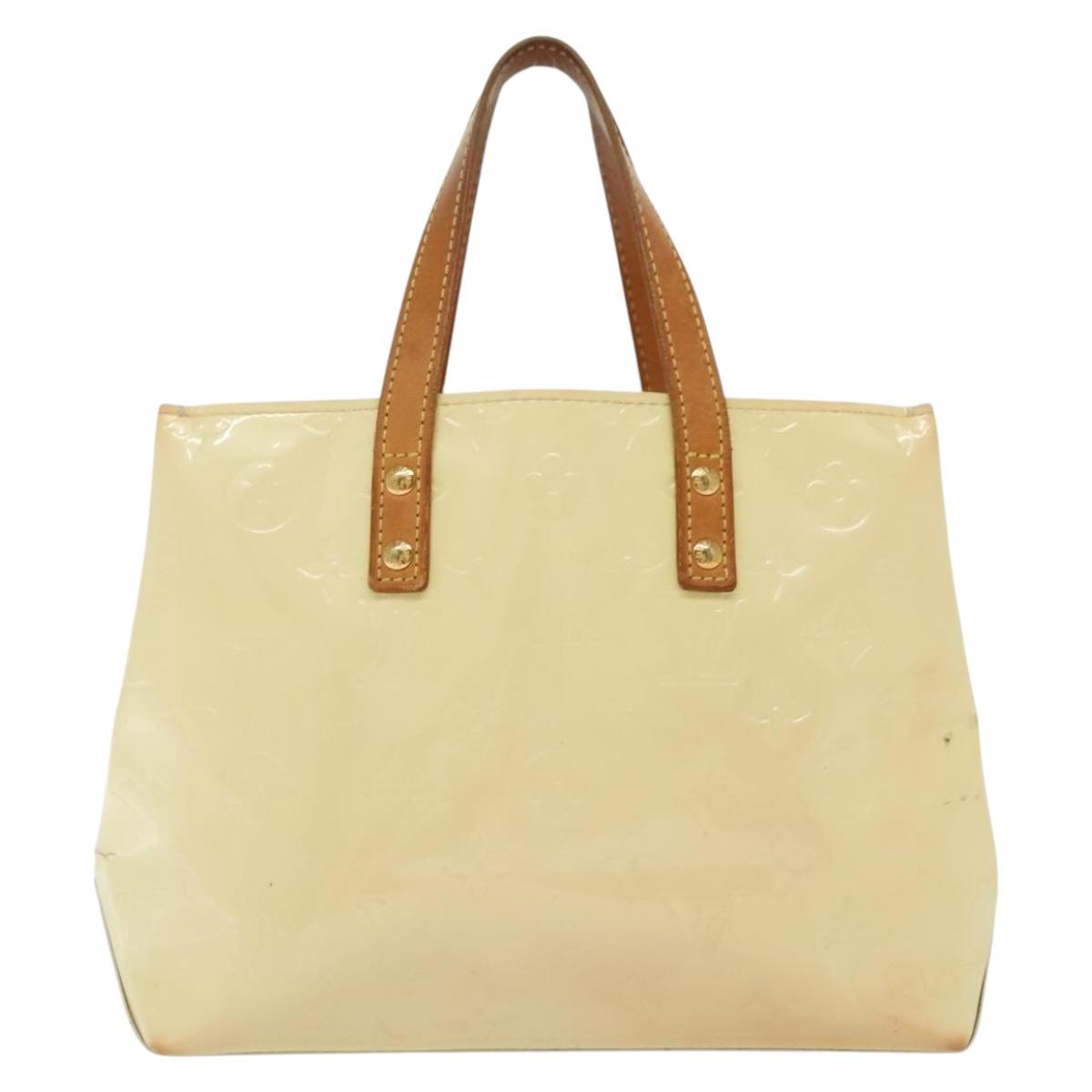 LOUIS VUITTON Monogram Vernis Reade PM Hand Bag Perle M91336 LV Auth 137371