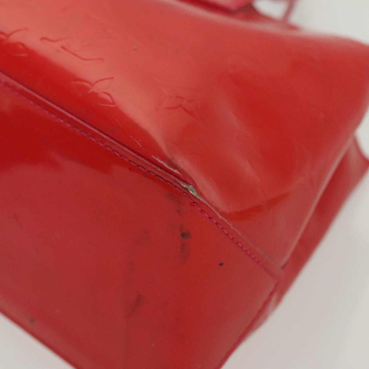 LOUIS VUITTON Vernis Wilshire Boulevard Hand Bag Rose Pop M93643 LV Auth 137373
