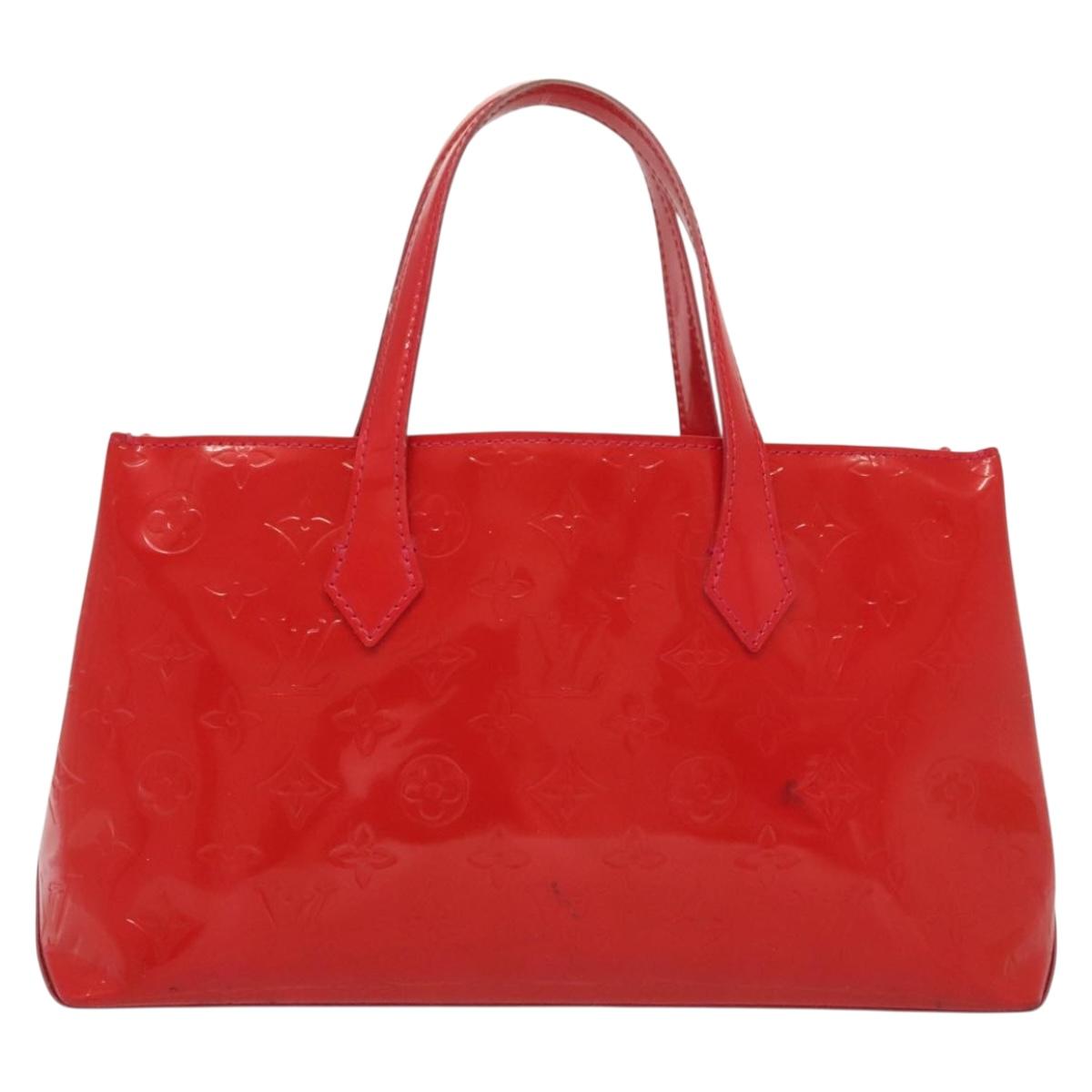 LOUIS VUITTON Vernis Wilshire Boulevard Hand Bag Rose Pop M93643 LV Auth 137373