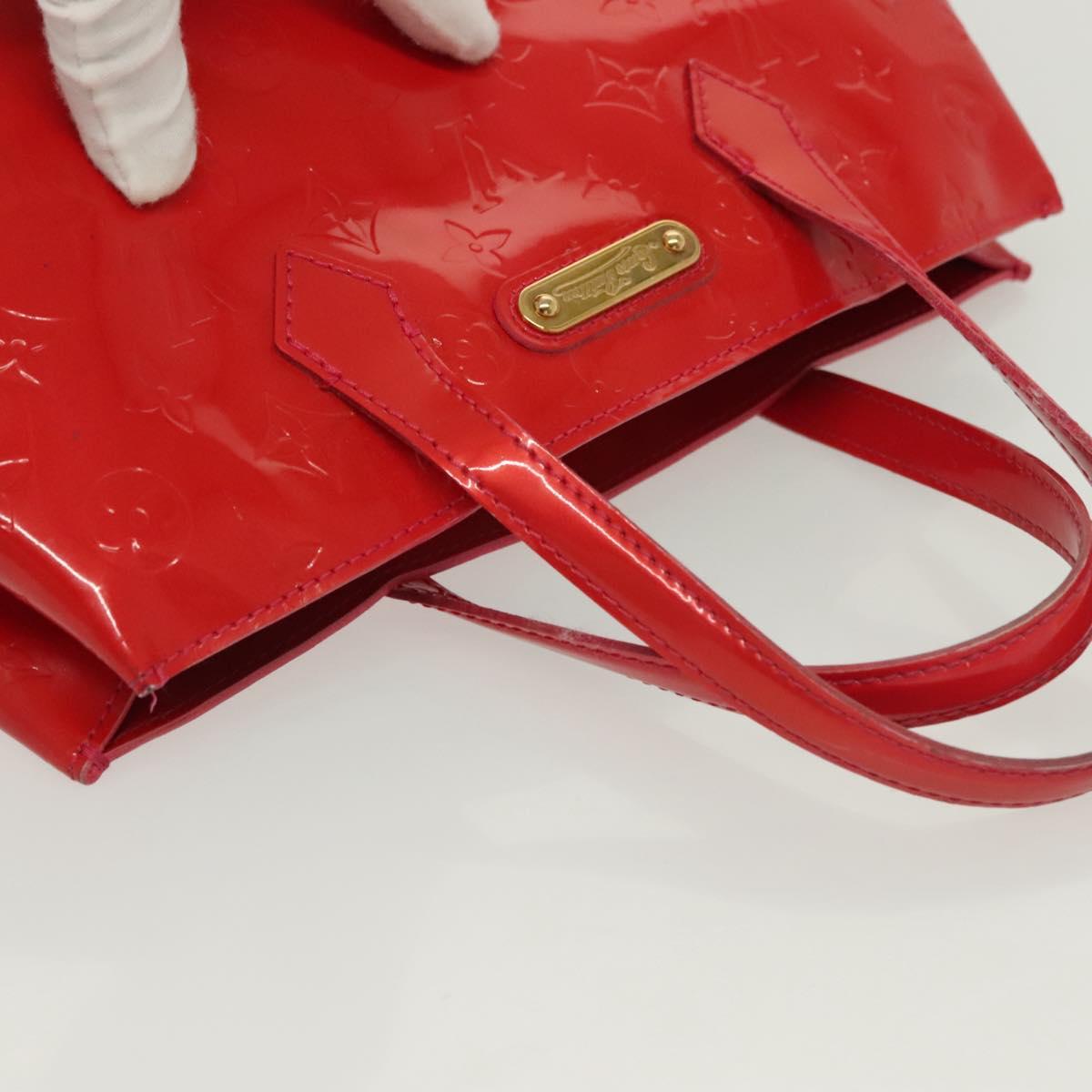 LOUIS VUITTON Vernis Wilshire Boulevard Hand Bag Rose Pop M93643 LV Auth 137373