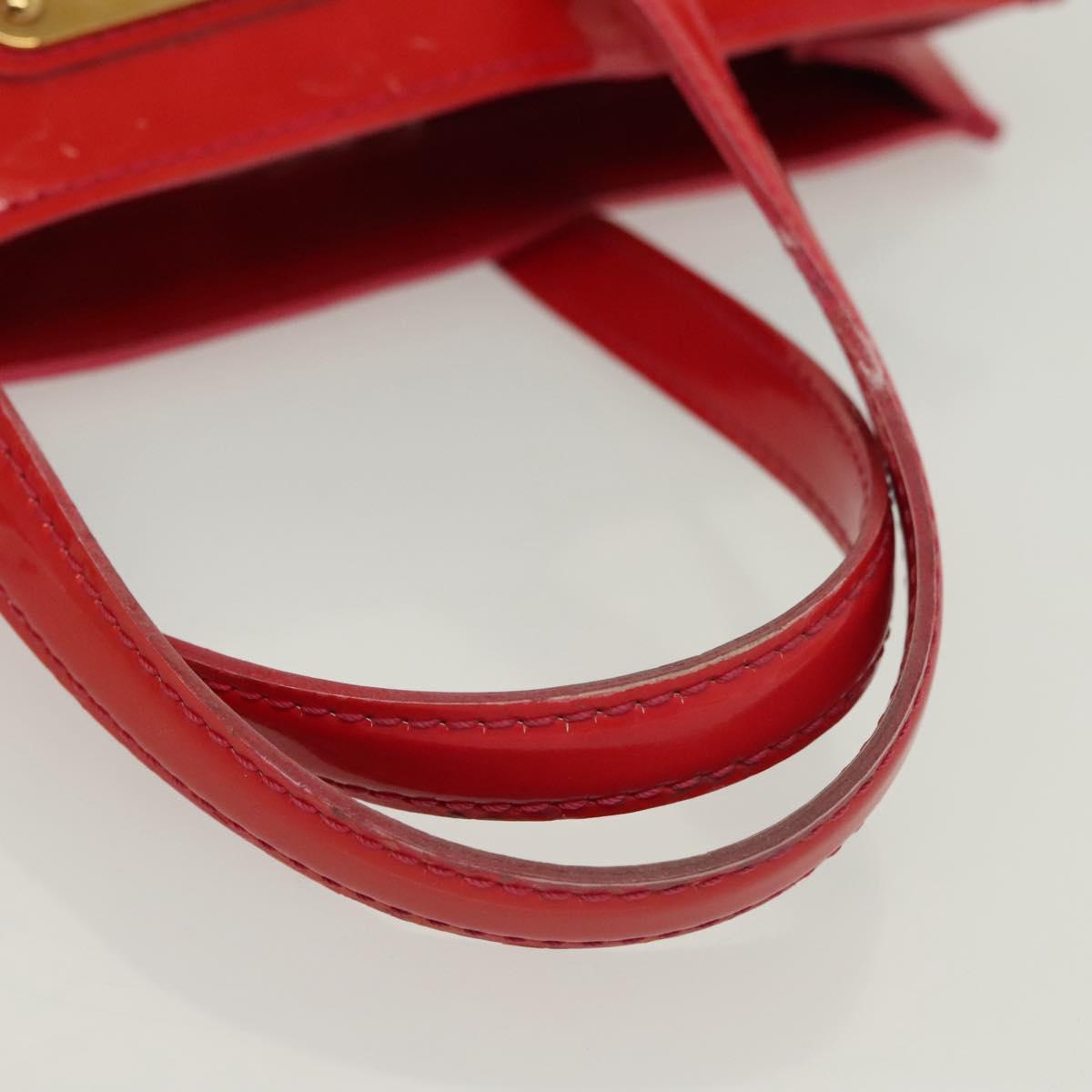 LOUIS VUITTON Vernis Wilshire Boulevard Hand Bag Rose Pop M93643 LV Auth 137373