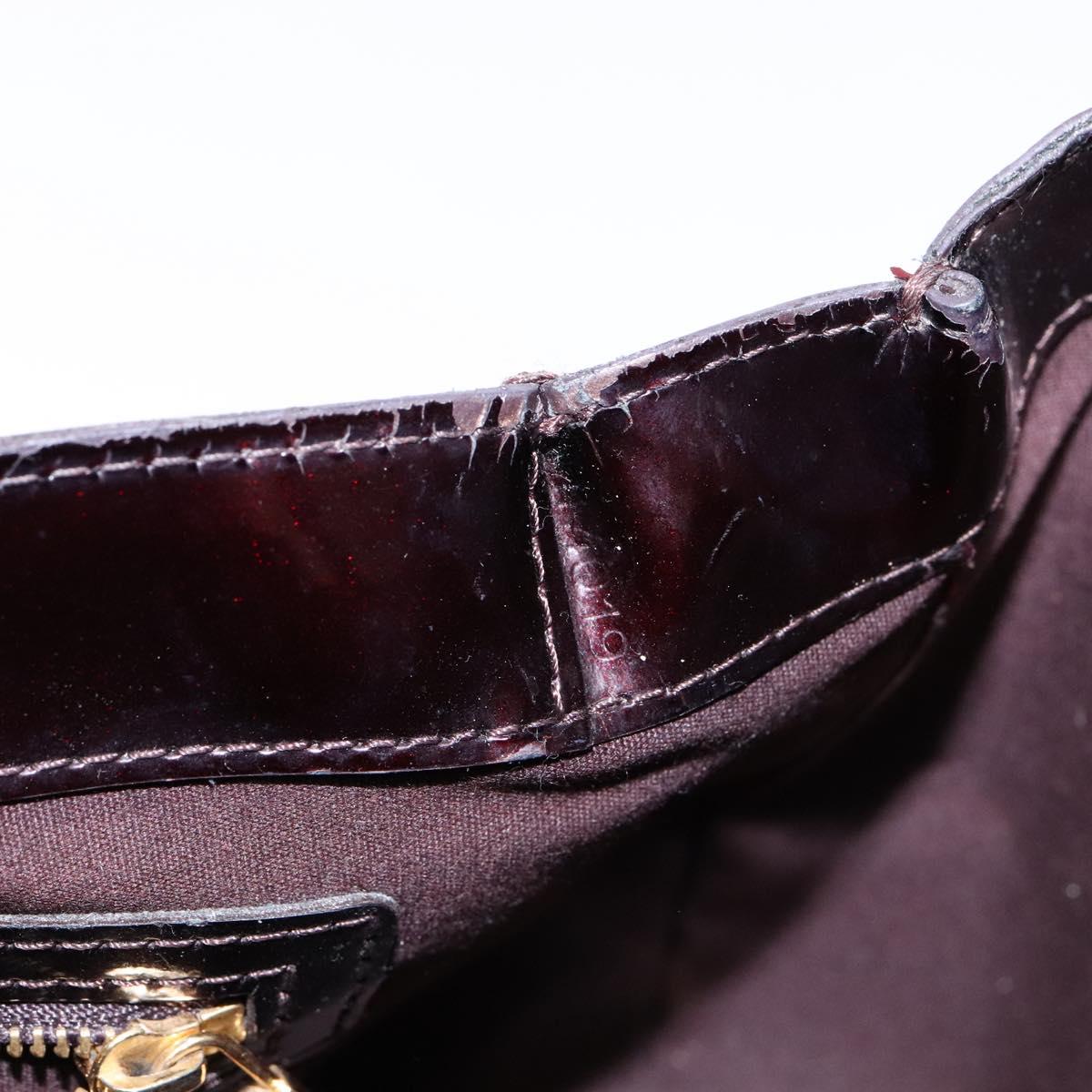 LOUIS VUITTON Monogram Vernis Wilshire PM Hand Bag Amarante M93641 Auth 137374