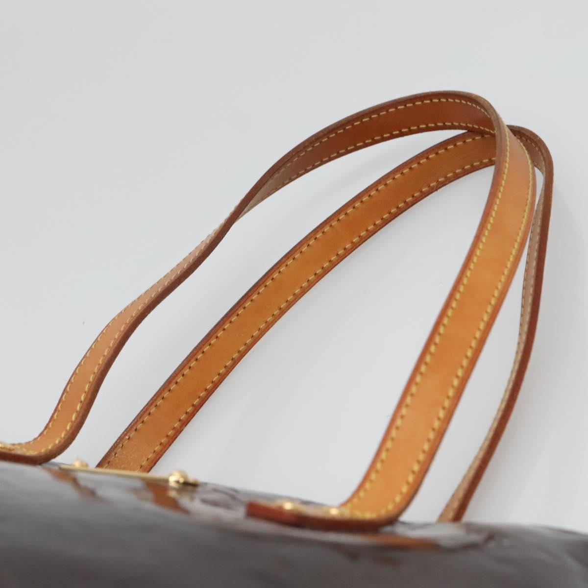 LOUIS VUITTON Monogram Vernis Bellevue GM Tote Bag Amarante M93589 Auth 137375