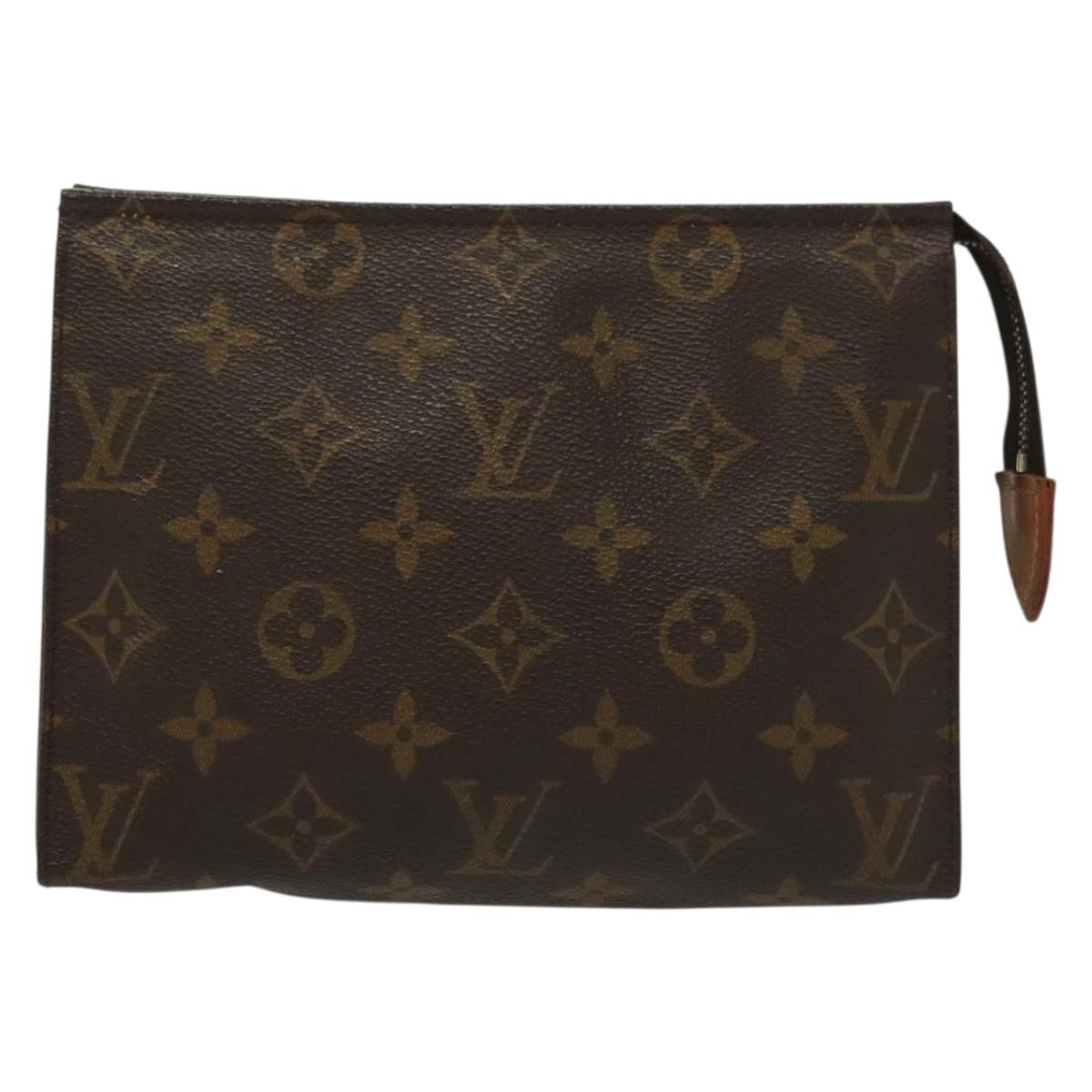 LOUIS VUITTON Monogram Poche Toilette 19 Pouch M47544 LV Auth 137378