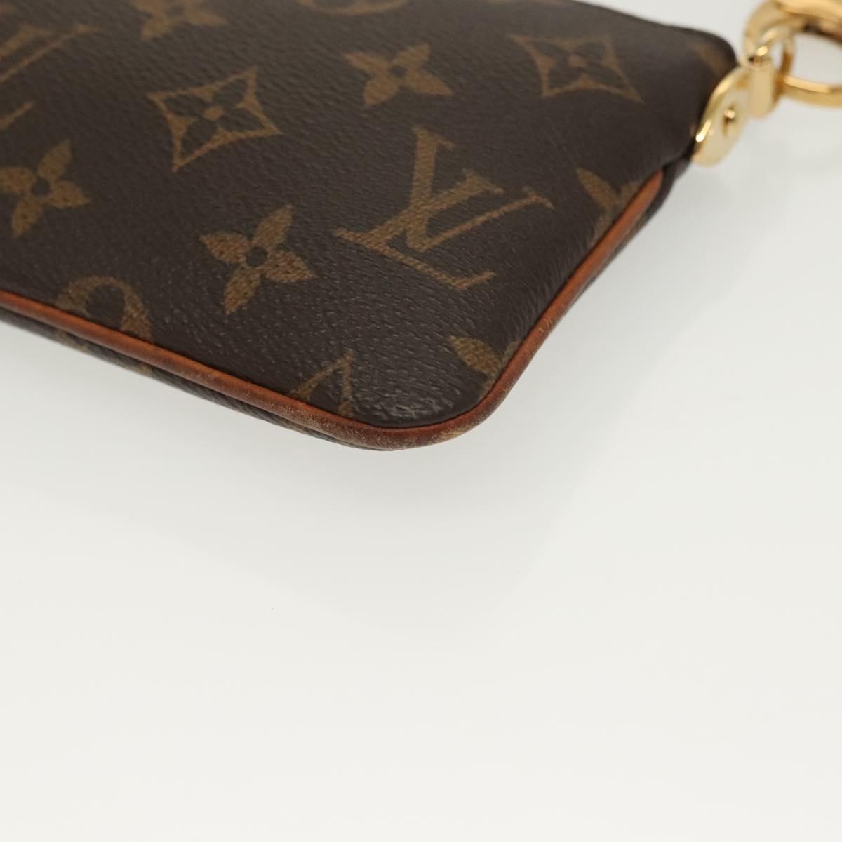 LOUIS VUITTON Monogram Chain Pochette Mila MM Accessory Pouch M60094 Auth 137382