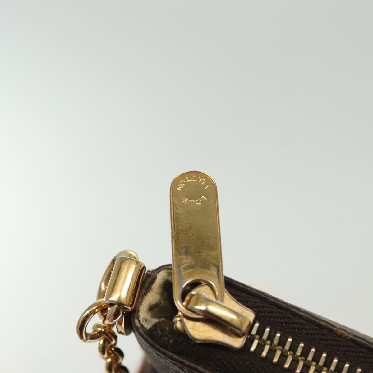 LOUIS VUITTON Monogram Chain Pochette Mila MM Accessory Pouch M60094 Auth 137382