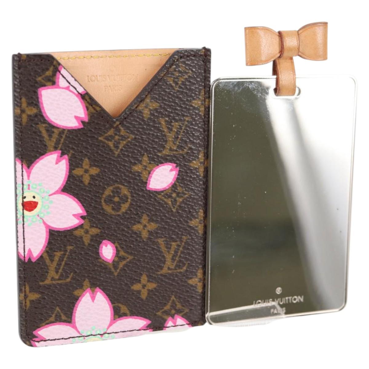 LOUIS VUITTON Monogram Cherry Blossom Etui Miroir Mirror M92018 Auth 137388V