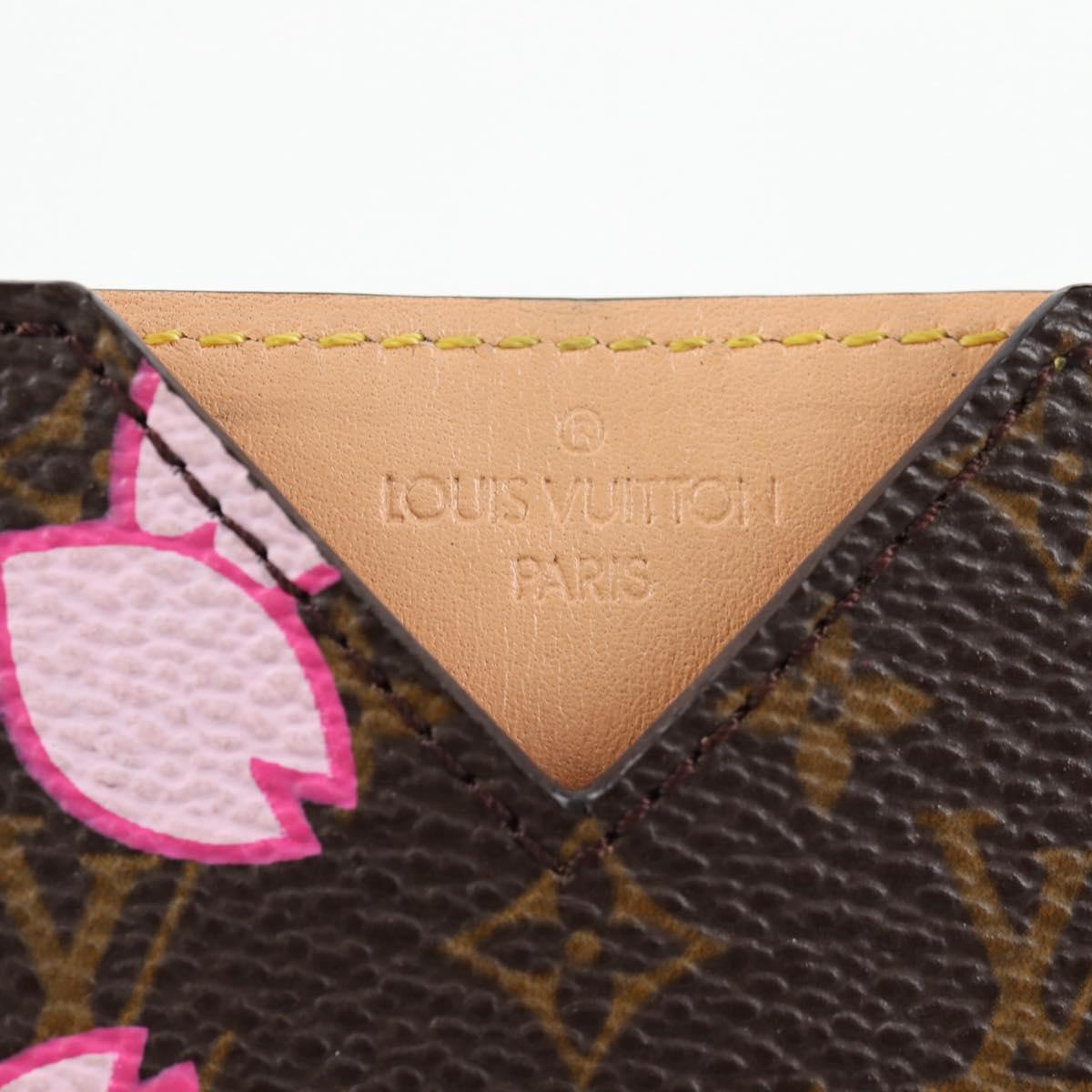 LOUIS VUITTON Monogram Cherry Blossom Etui Miroir Mirror M92018 Auth 137388V