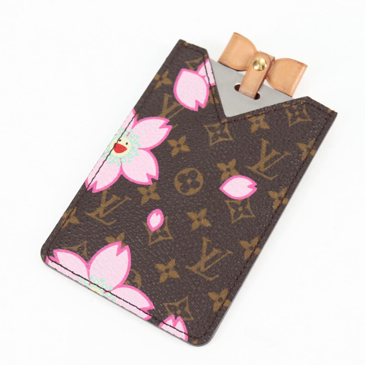 LOUIS VUITTON Monogram Cherry Blossom Etui Miroir Mirror M92018 Auth 137388V