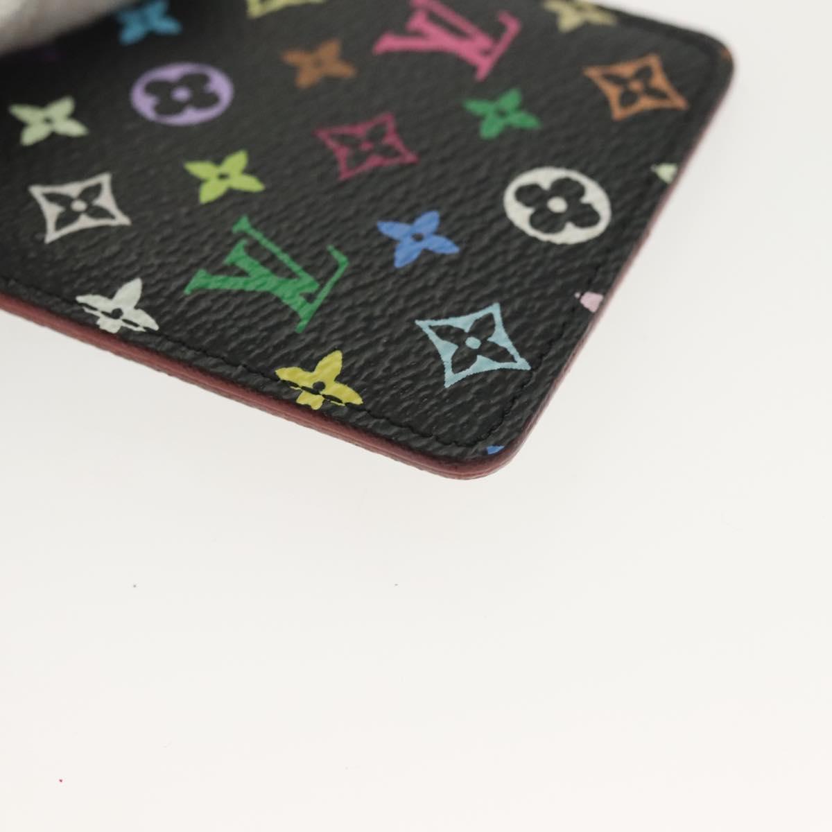 LOUIS VUITTON Multicolor Etui Miroir Hand Mirror Black M92651 LV Auth 137389