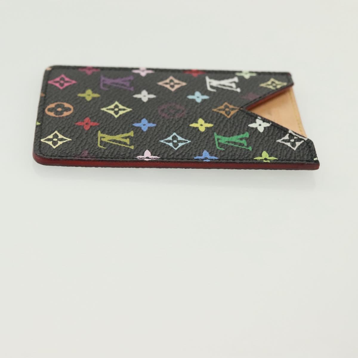 LOUIS VUITTON Multicolor Etui Miroir Hand Mirror Black M92651 LV Auth 137389