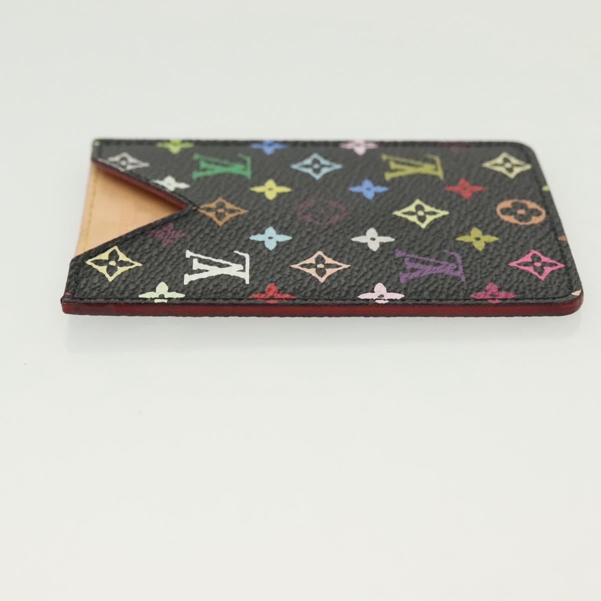LOUIS VUITTON Multicolor Etui Miroir Hand Mirror Black M92651 LV Auth 137389