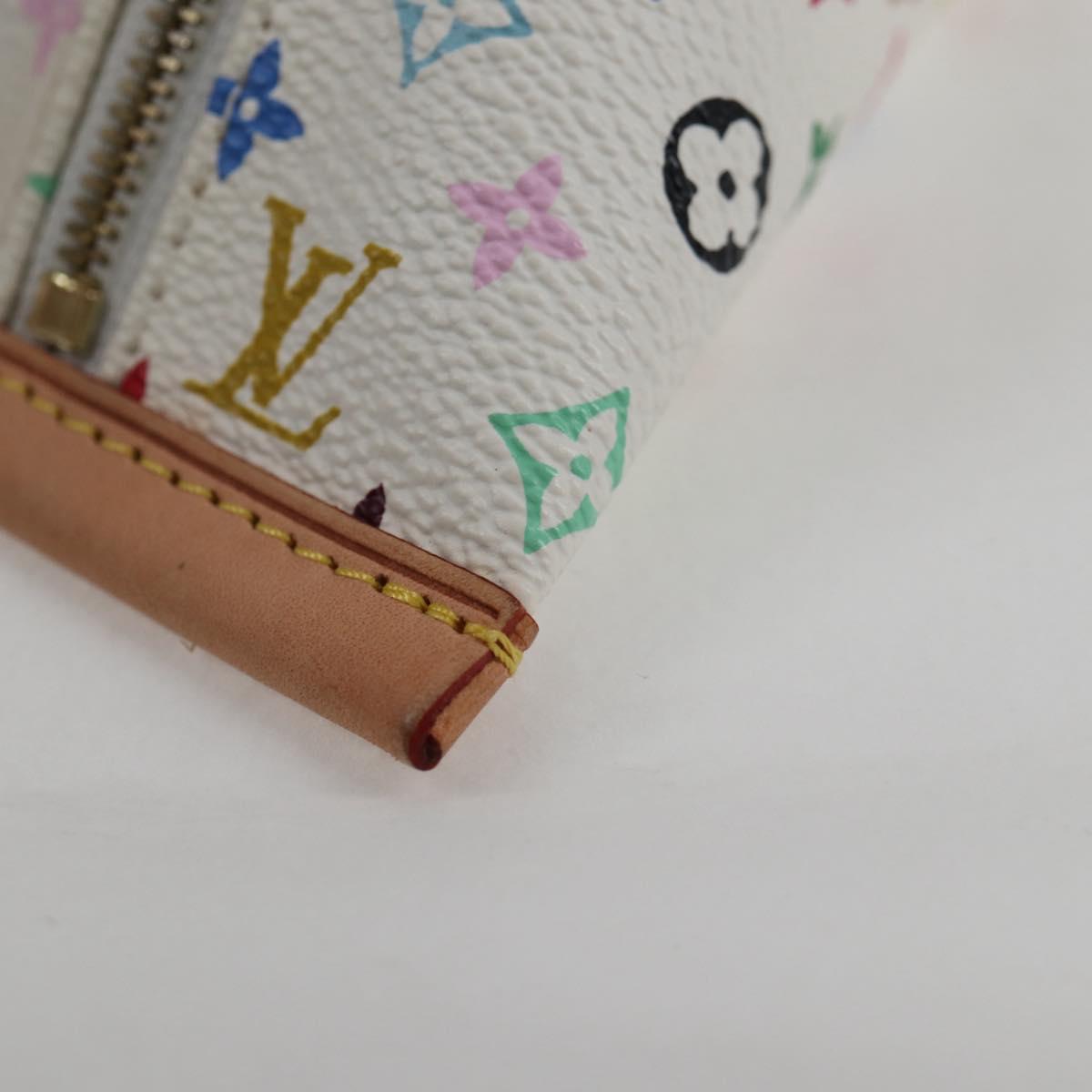 LOUIS VUITTON Monogram Multicolor Berlango Coin Purse White M58028 Auth 137390V