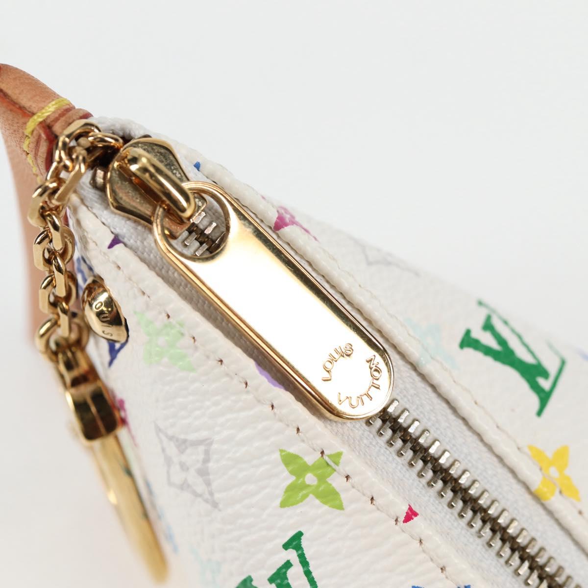 LOUIS VUITTON Monogram Multicolor Berlango Coin Purse White M58028 Auth 137390V