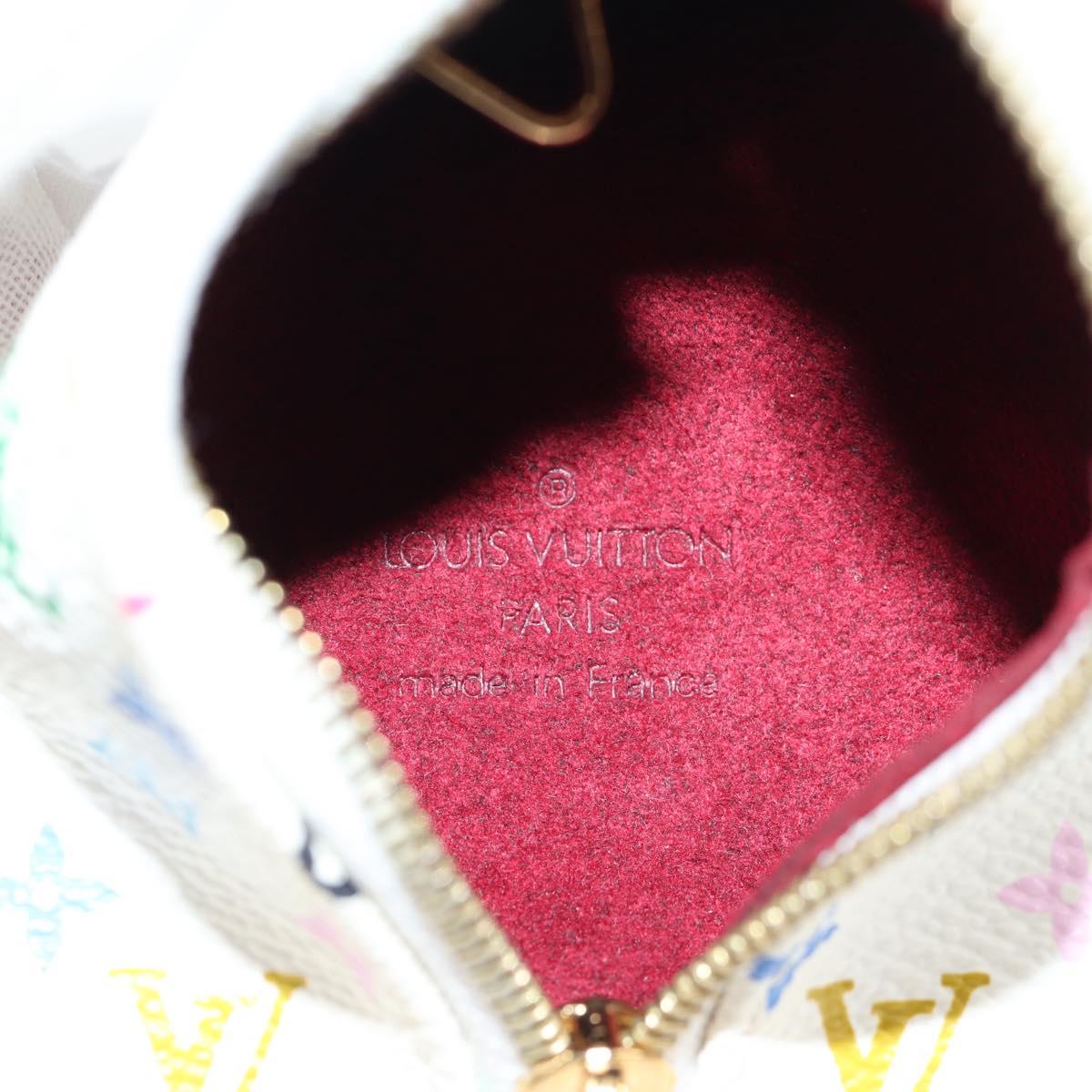 LOUIS VUITTON Monogram Multicolor Berlango Coin Purse White M58028 Auth 137390V