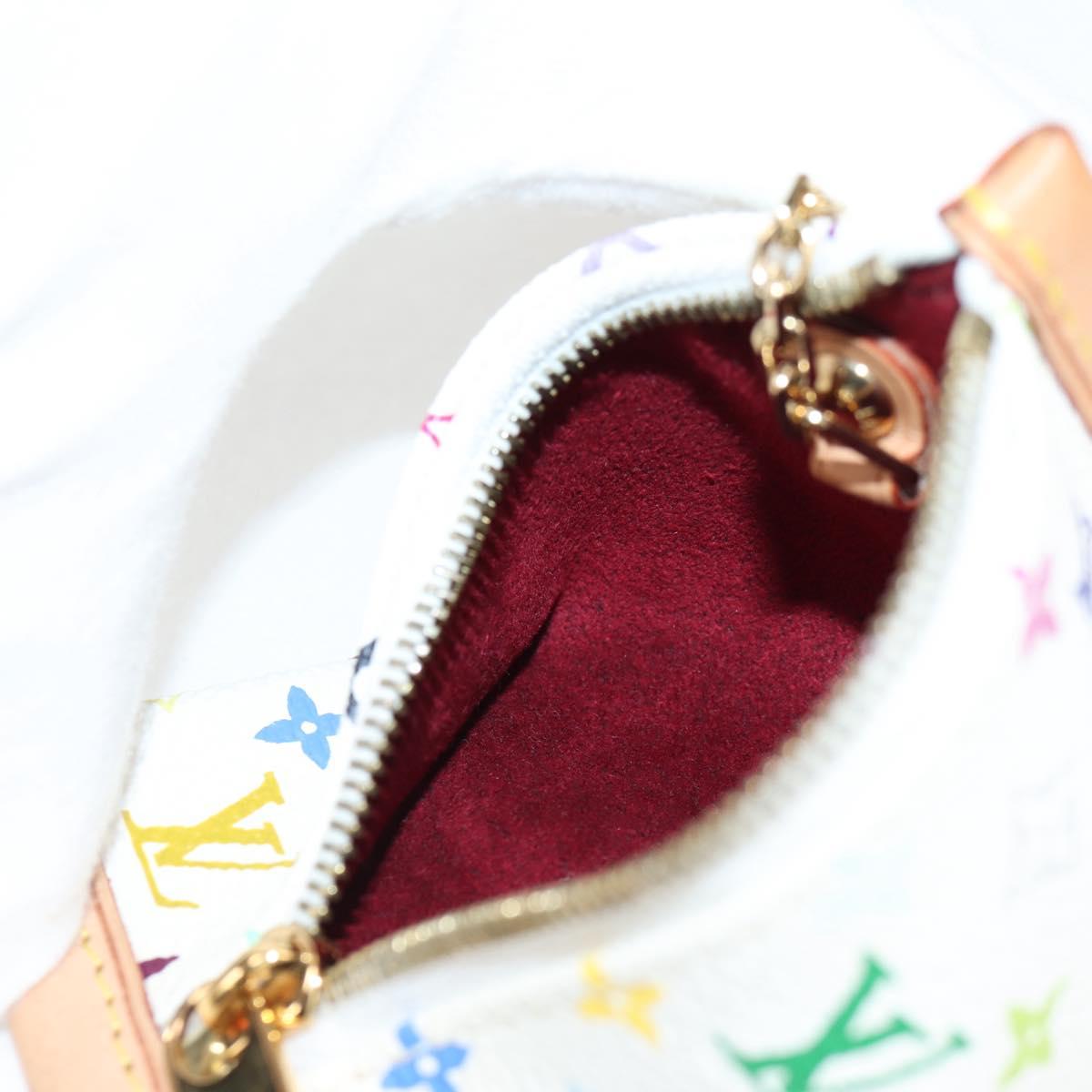 LOUIS VUITTON Monogram Multicolor Berlango Coin Purse White M58028 Auth 137390V