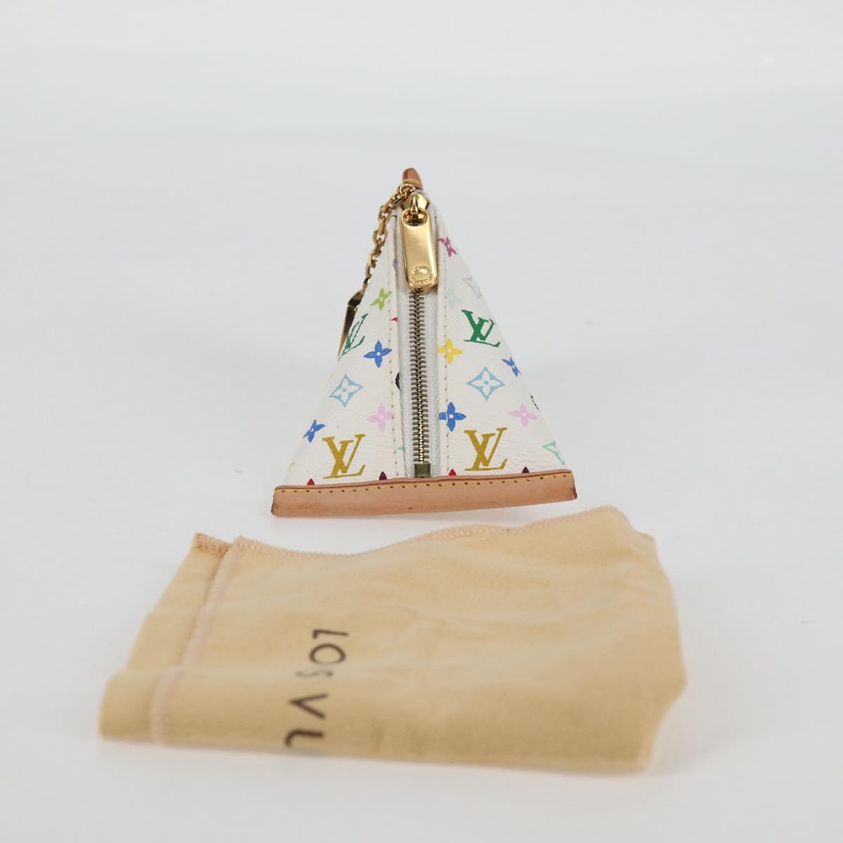 LOUIS VUITTON Monogram Multicolor Berlango Coin Purse White M58028 Auth 137390V