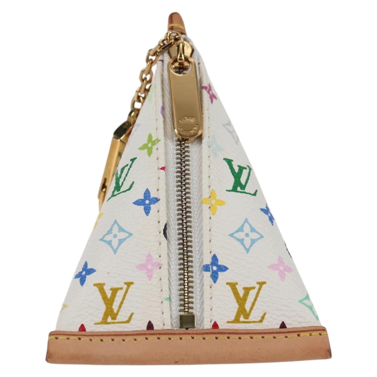LOUIS VUITTON Monogram Multicolor Berlango Coin Purse White M58028 Auth 137390V
