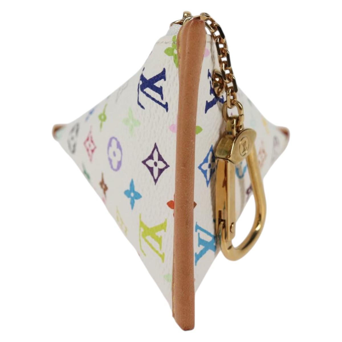 LOUIS VUITTON Monogram Multicolor Berlango Coin Purse White M58028 Auth 137390V