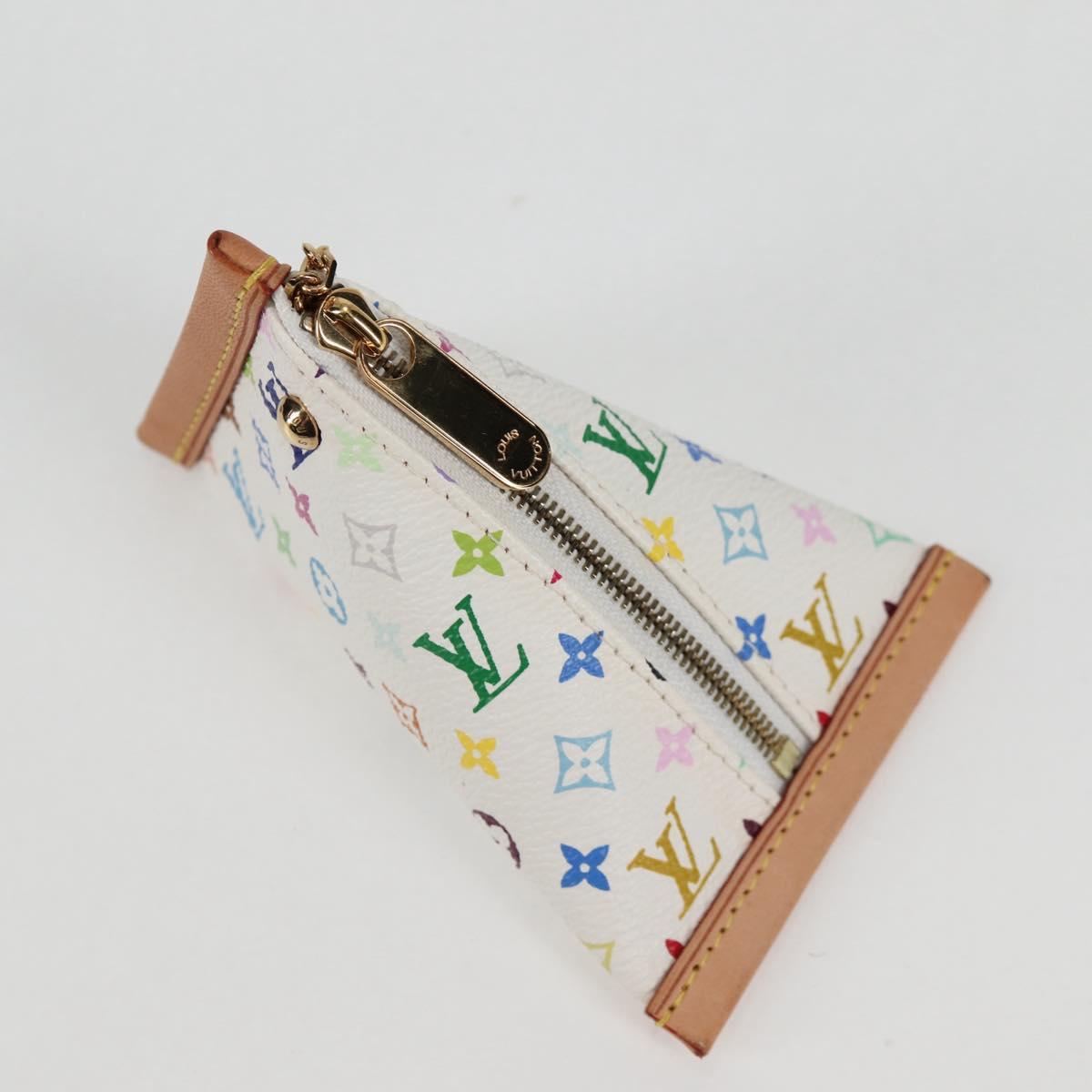 LOUIS VUITTON Monogram Multicolor Berlango Coin Purse White M58028 Auth 137390V