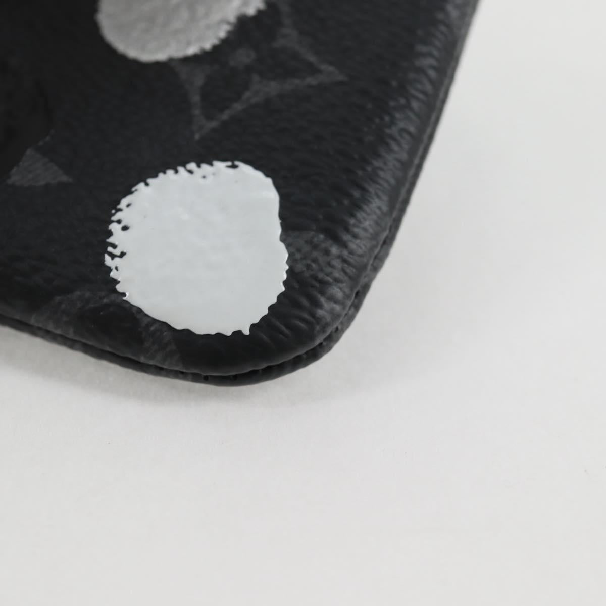 LOUIS VUITTON Eclipse Yayoi Kusama Pochette Cles Coin Purse M81929 Auth 137391M