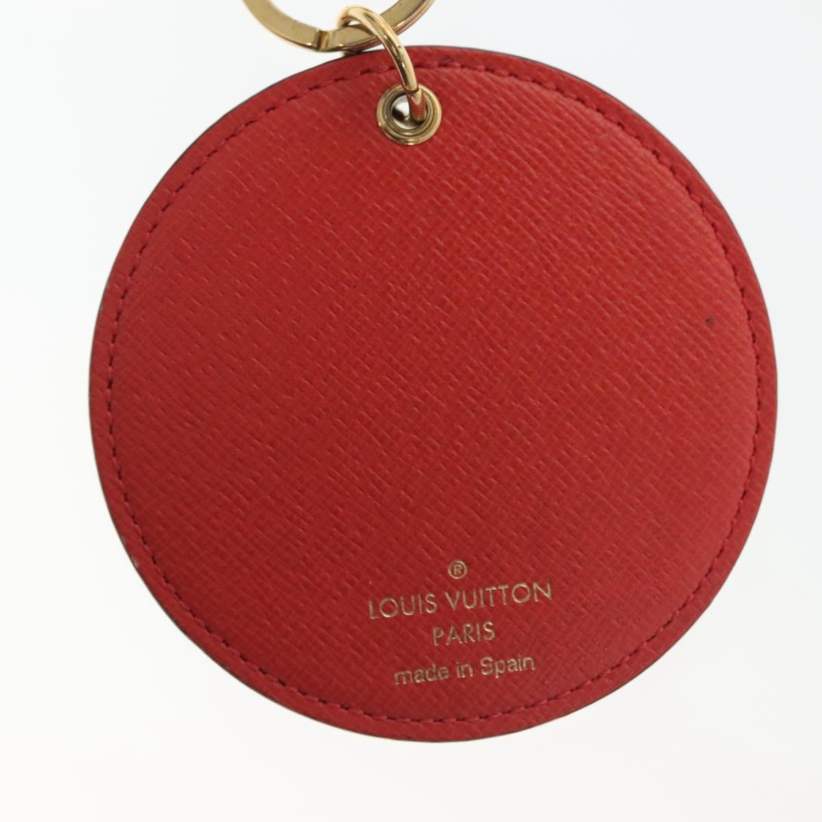 LOUIS VUITTON Damier Ebene Key Holder Illustre Charm M65138 LV Auth 137392