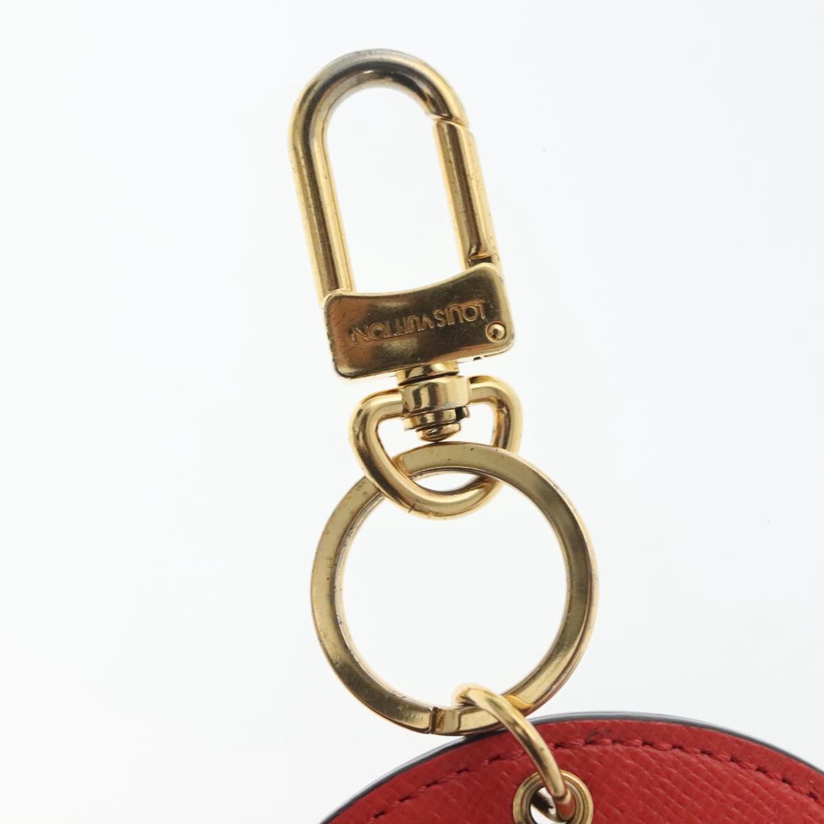 LOUIS VUITTON Damier Ebene Key Holder Illustre Charm M65138 LV Auth 137392