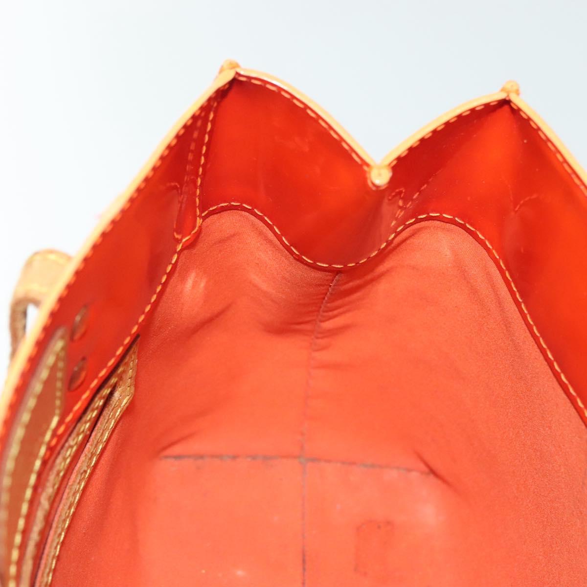 LOUIS VUITTON Monogram Vernis Fluo Reade PM Bag Pink Orange M91903 Auth 137397