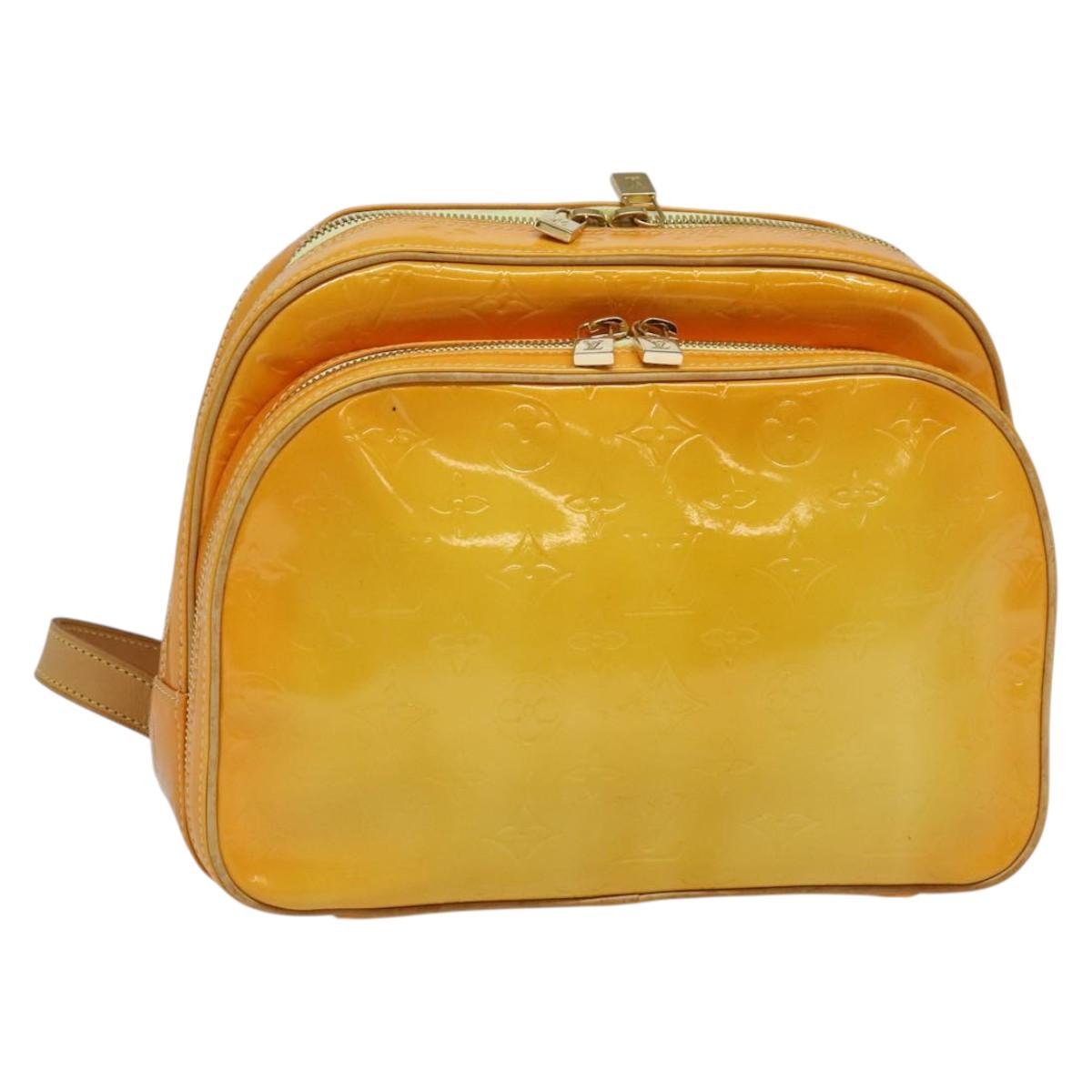 LOUIS VUITTON Monogram Vernis Marley Backpack Yellow M91040 LV Auth 137398