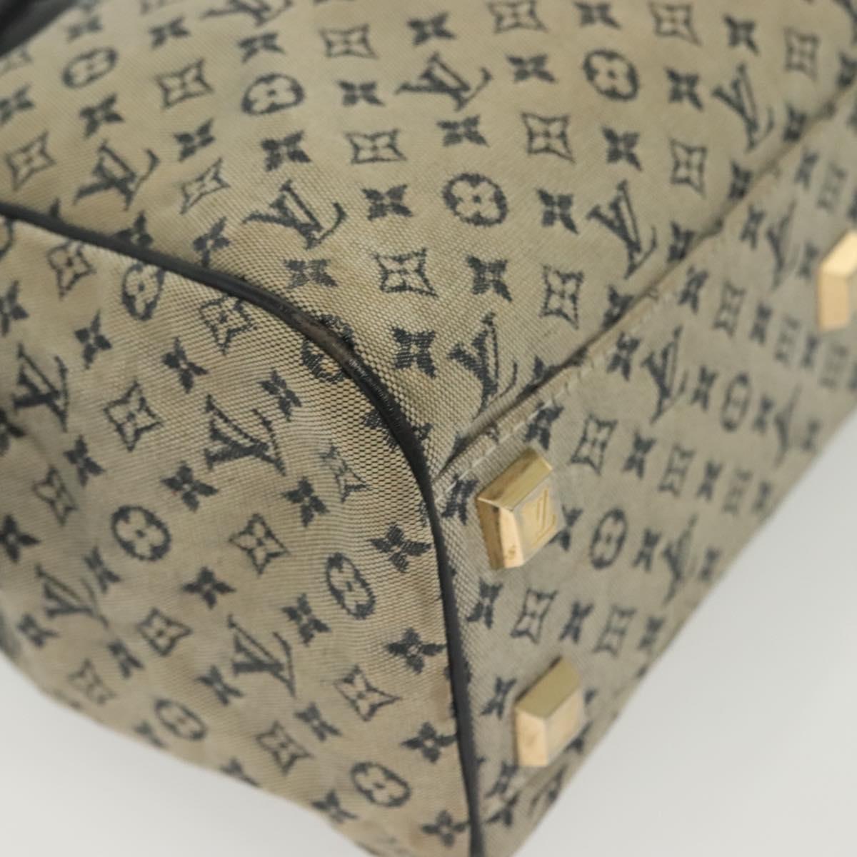 LOUIS VUITTON Monogram Mini Josephine PM Hand Bag Blue M92049 LV Auth 137405