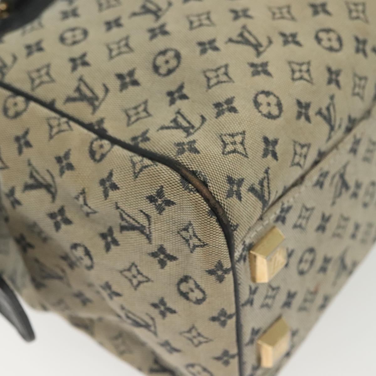 LOUIS VUITTON Monogram Mini Josephine PM Hand Bag Blue M92049 LV Auth 137405