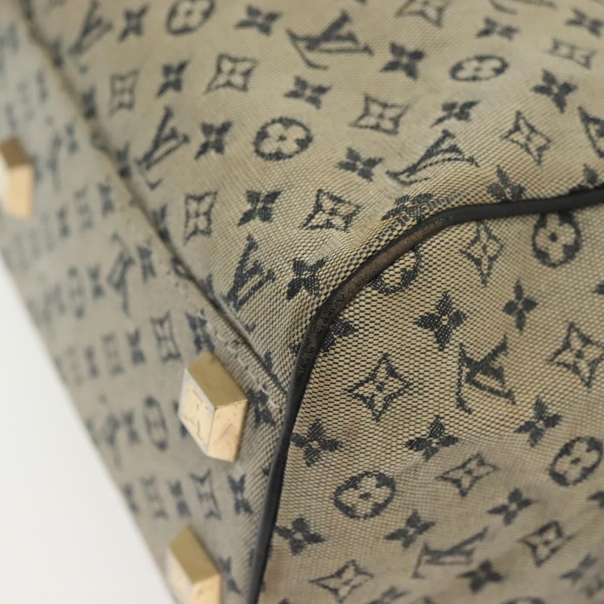 LOUIS VUITTON Monogram Mini Josephine PM Hand Bag Blue M92049 LV Auth 137405