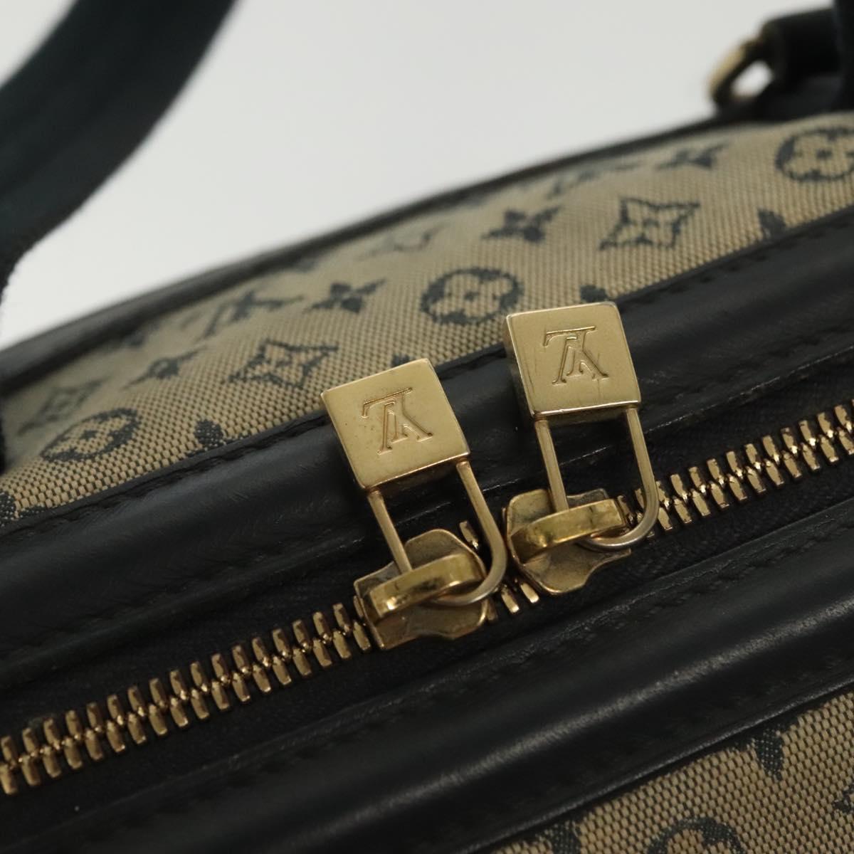 LOUIS VUITTON Monogram Mini Josephine PM Hand Bag Blue M92049 LV Auth 137405