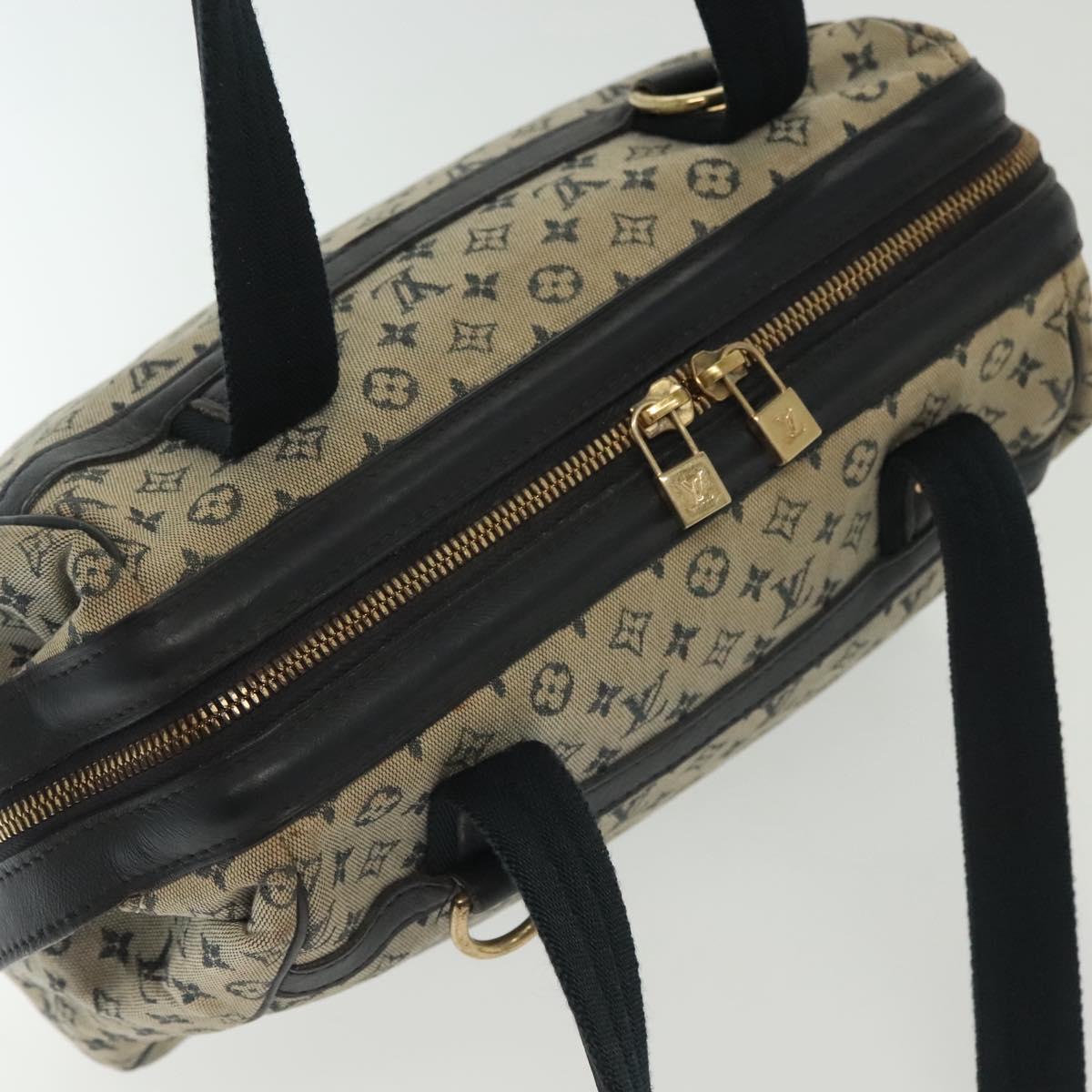 LOUIS VUITTON Monogram Mini Josephine PM Hand Bag Blue M92049 LV Auth 137405