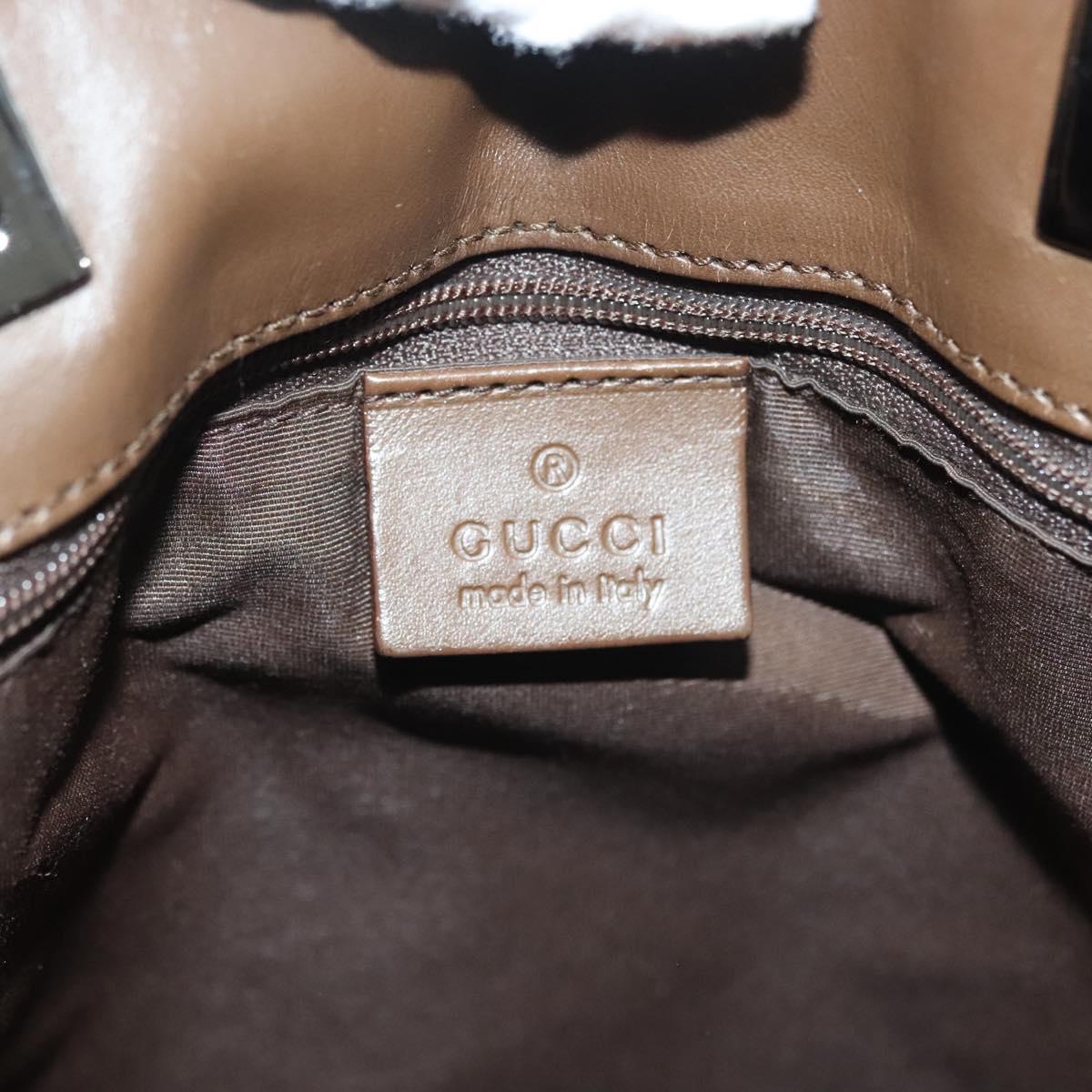 GUCCI GG Canvas Tote Bag Beige Silver 31244 Auth 137427