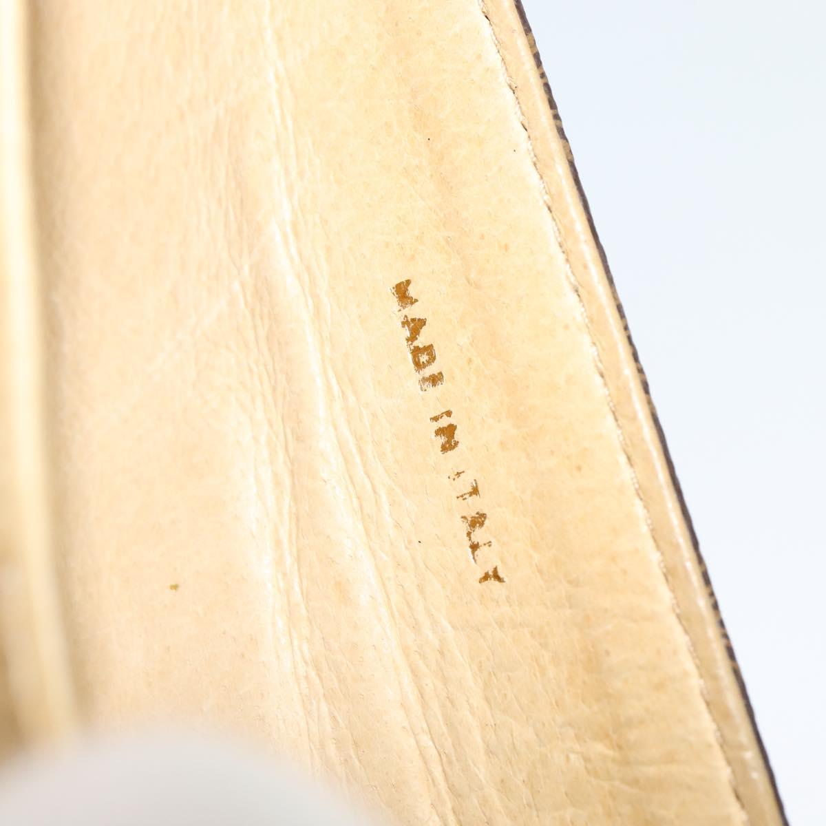 CELINE Macadam Canvas Shoulder Bag PVC Leather Brown Gold Auth 137434