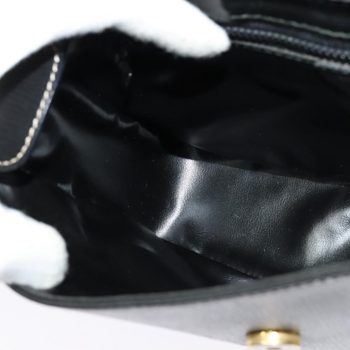 CELINE Shoulder Bag Leather Black Gold Auth 137436