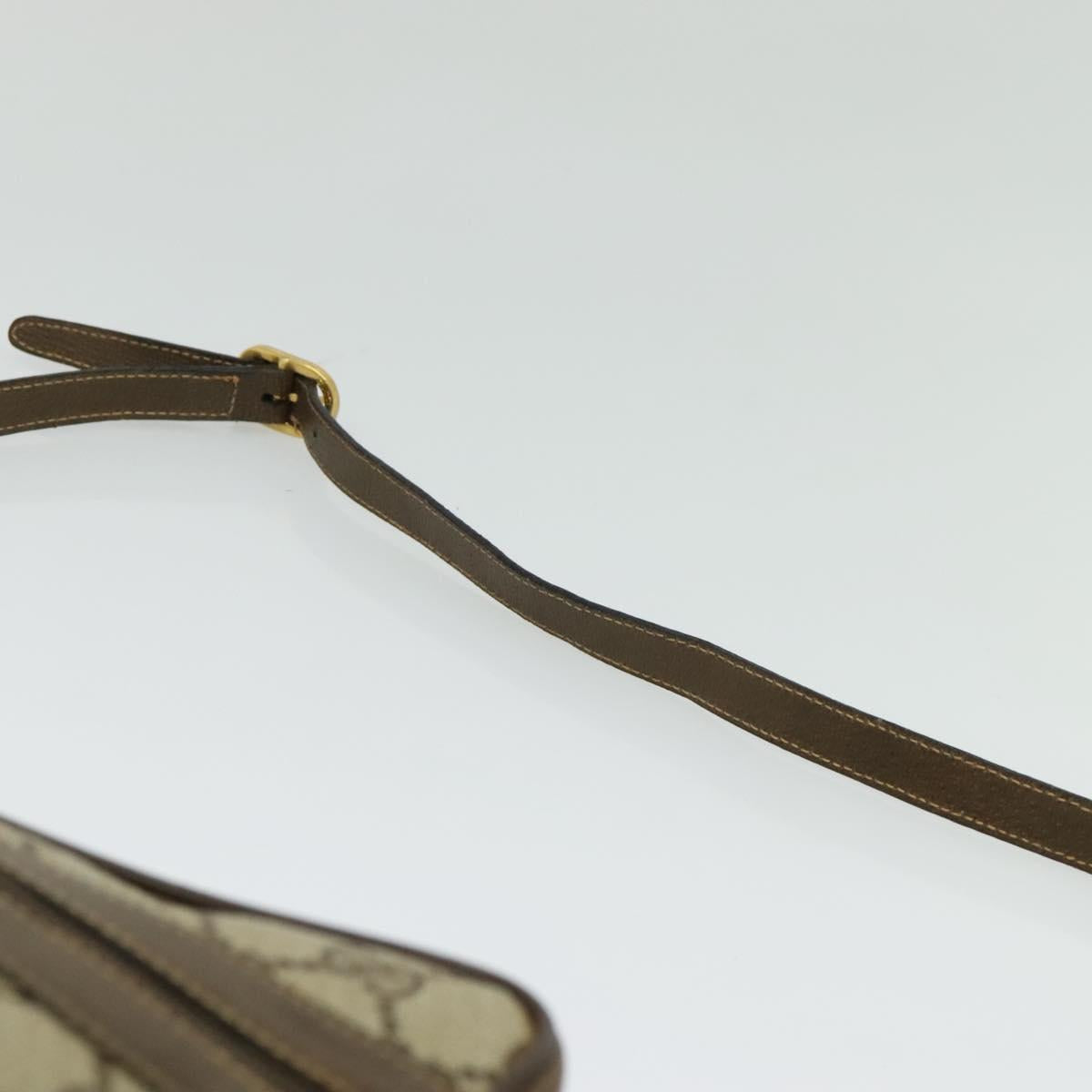 GUCCI GG Supreme Web Sherry Line Bag PVC Beige Gold 904 02 004 Auth 137440