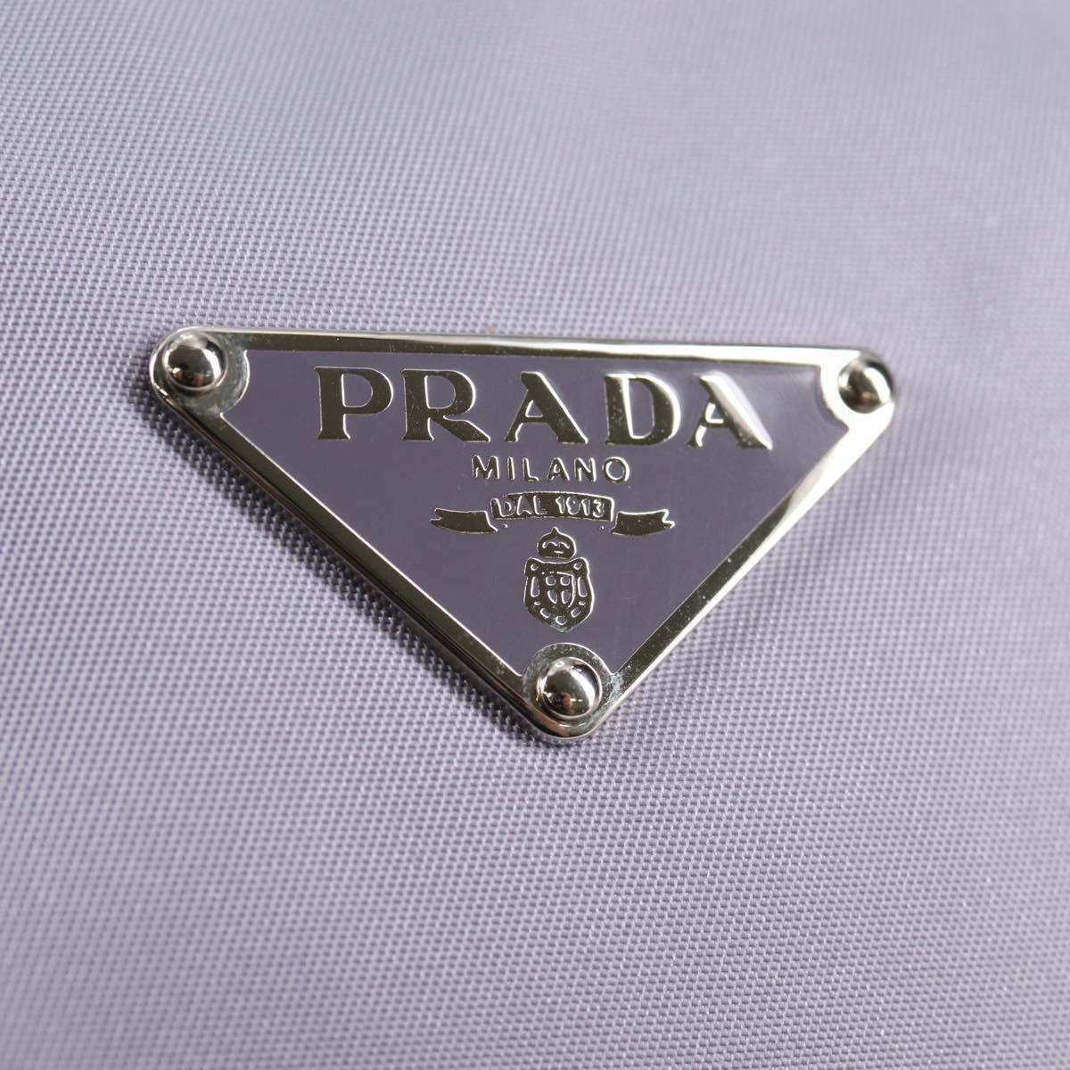 PRADA Shoulder Bag Nylon Purple Silver Auth 137447V