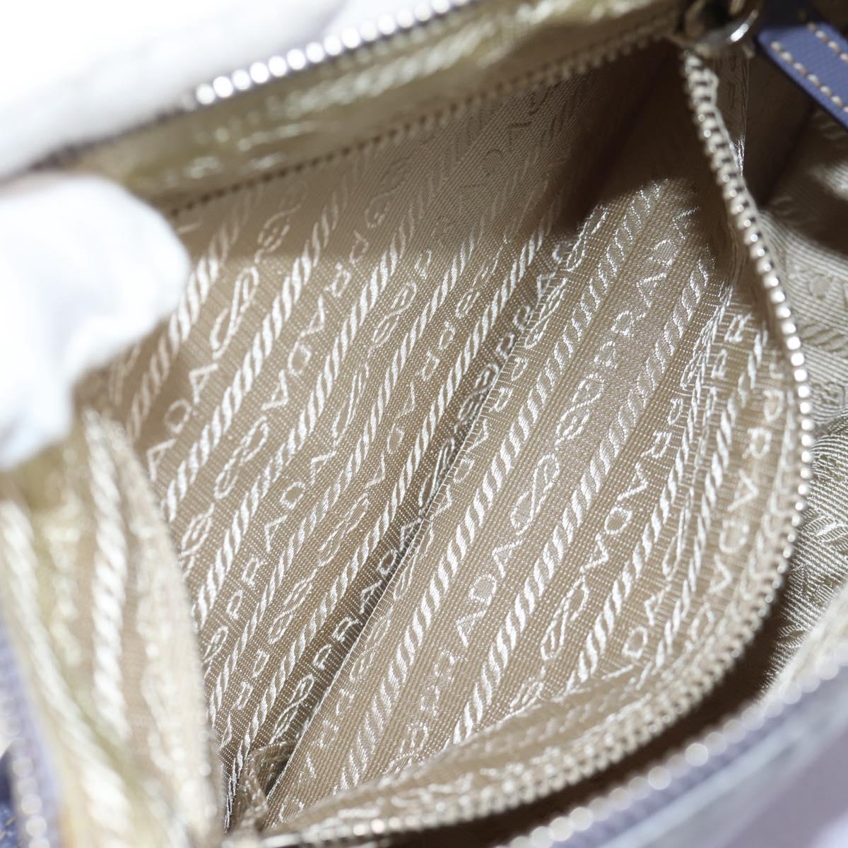 PRADA Shoulder Bag Nylon Purple Silver Auth 137447V