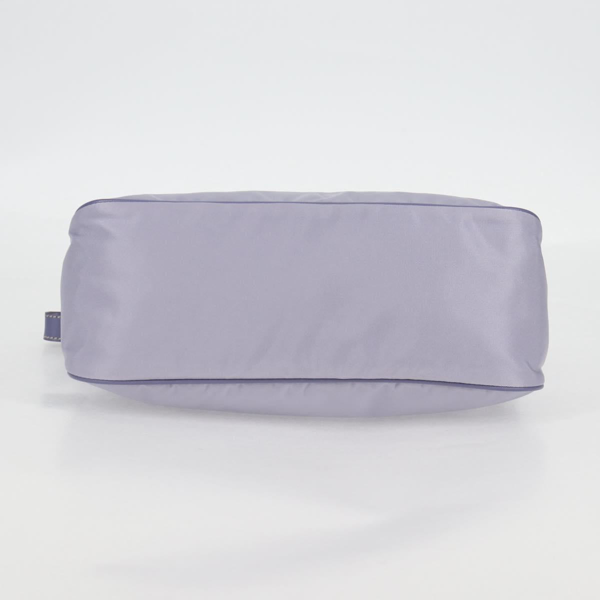 PRADA Shoulder Bag Nylon Purple Silver Auth 137447V