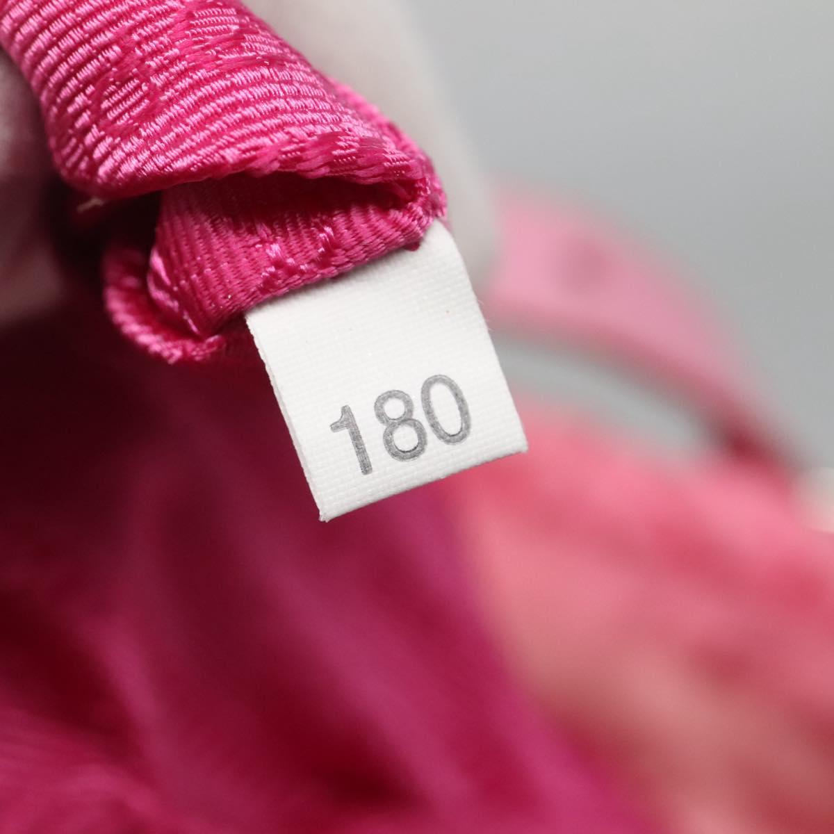 PRADA Tote Bag Nylon Pink Silver Auth 137462